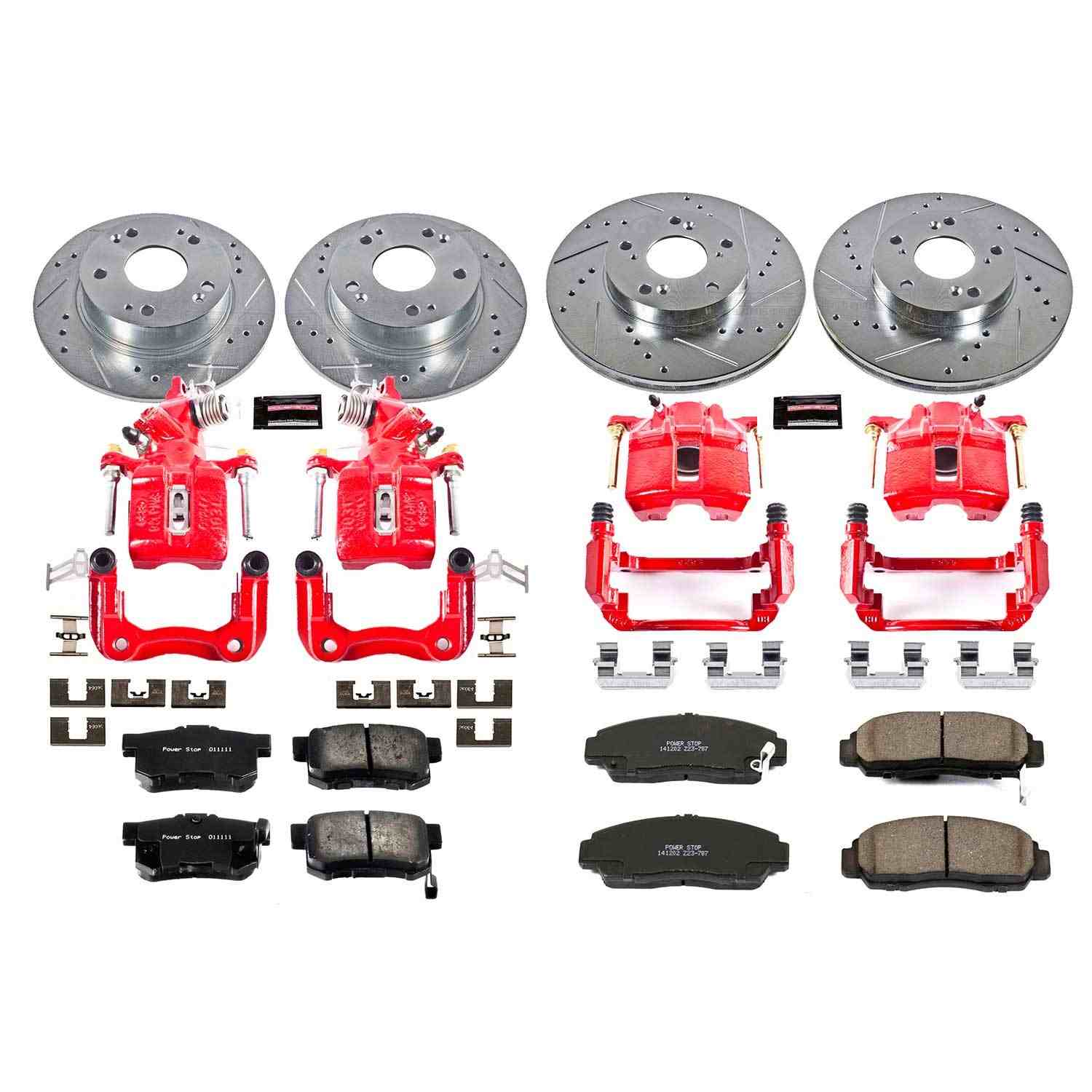 Power Stop 03-07 Honda Accord Front & Rear Z23 Evolution Sport Brake Kit w/Calipers