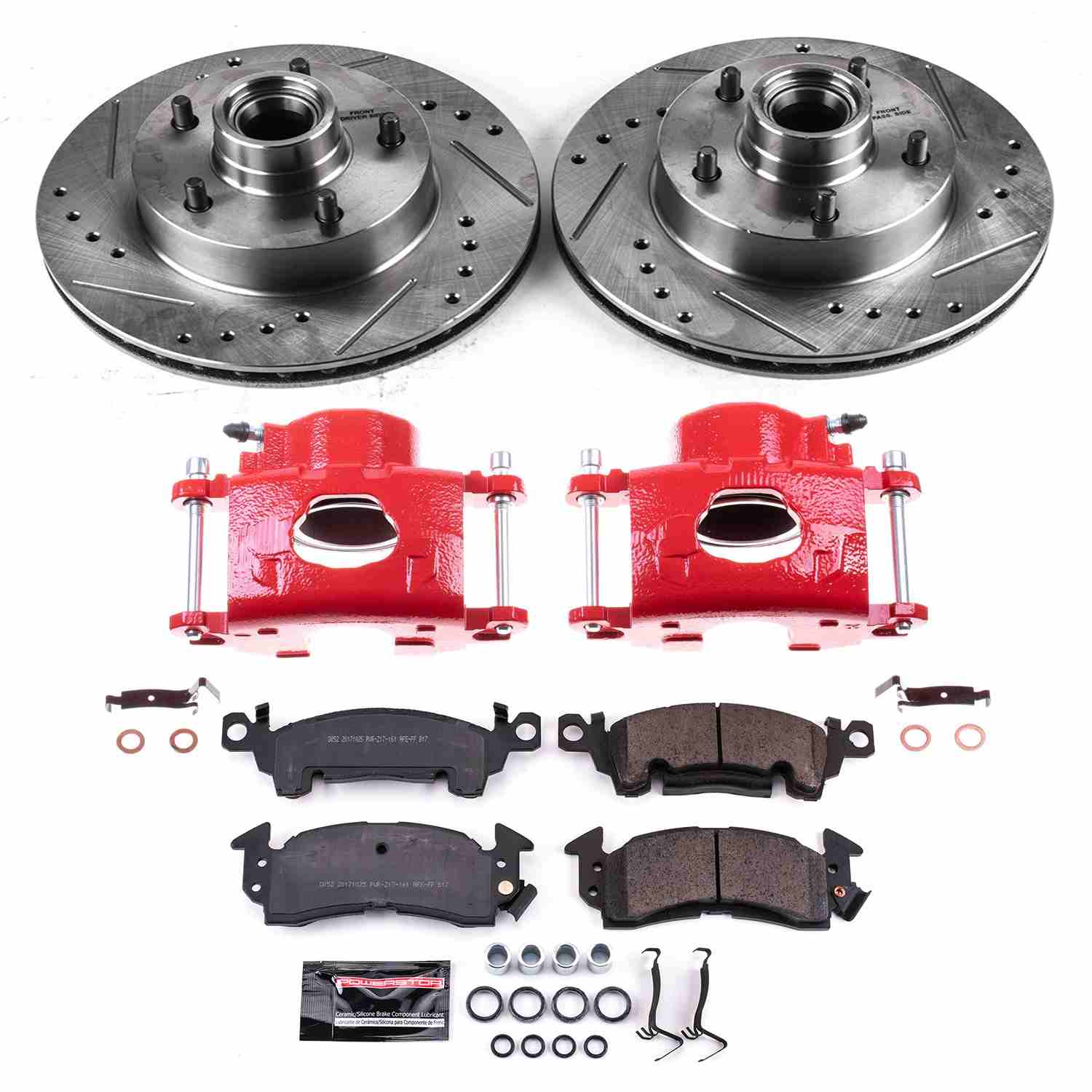 Power Stop 1977 Pontiac Ventura Front Z23 Evolution Kit w/Cals