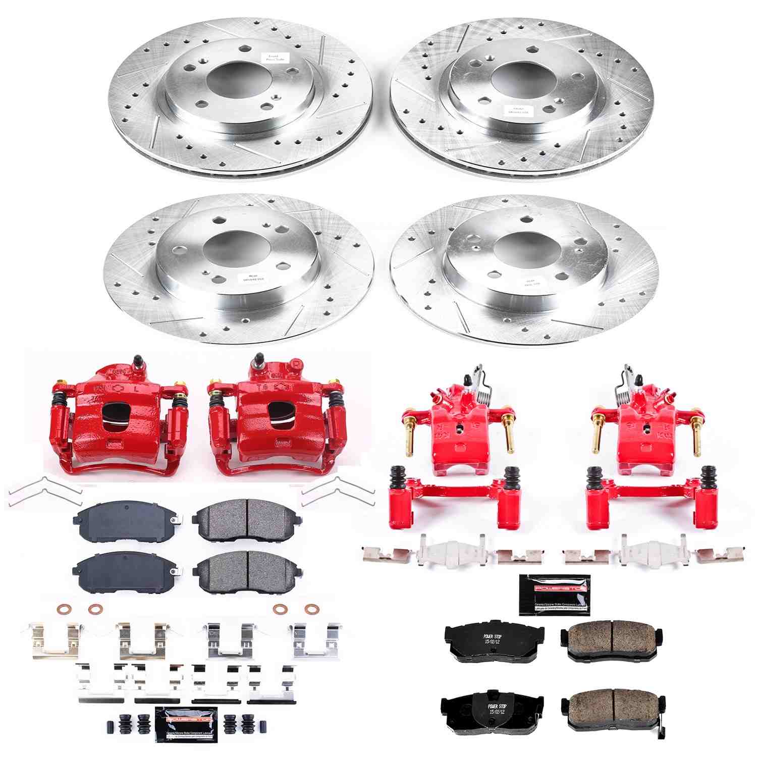 Power Stop 1999 Nissan Maxima Front & Rear Z23 Evolution Sport Brake Kit w/Calipers