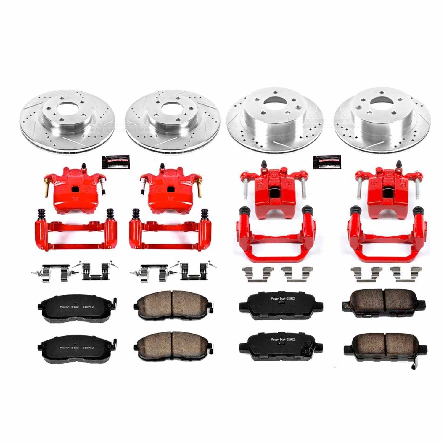 Power Stop 03-05 Infiniti G35 Front & Rear Z23 Evolution Sport Brake Kit w/Calipers