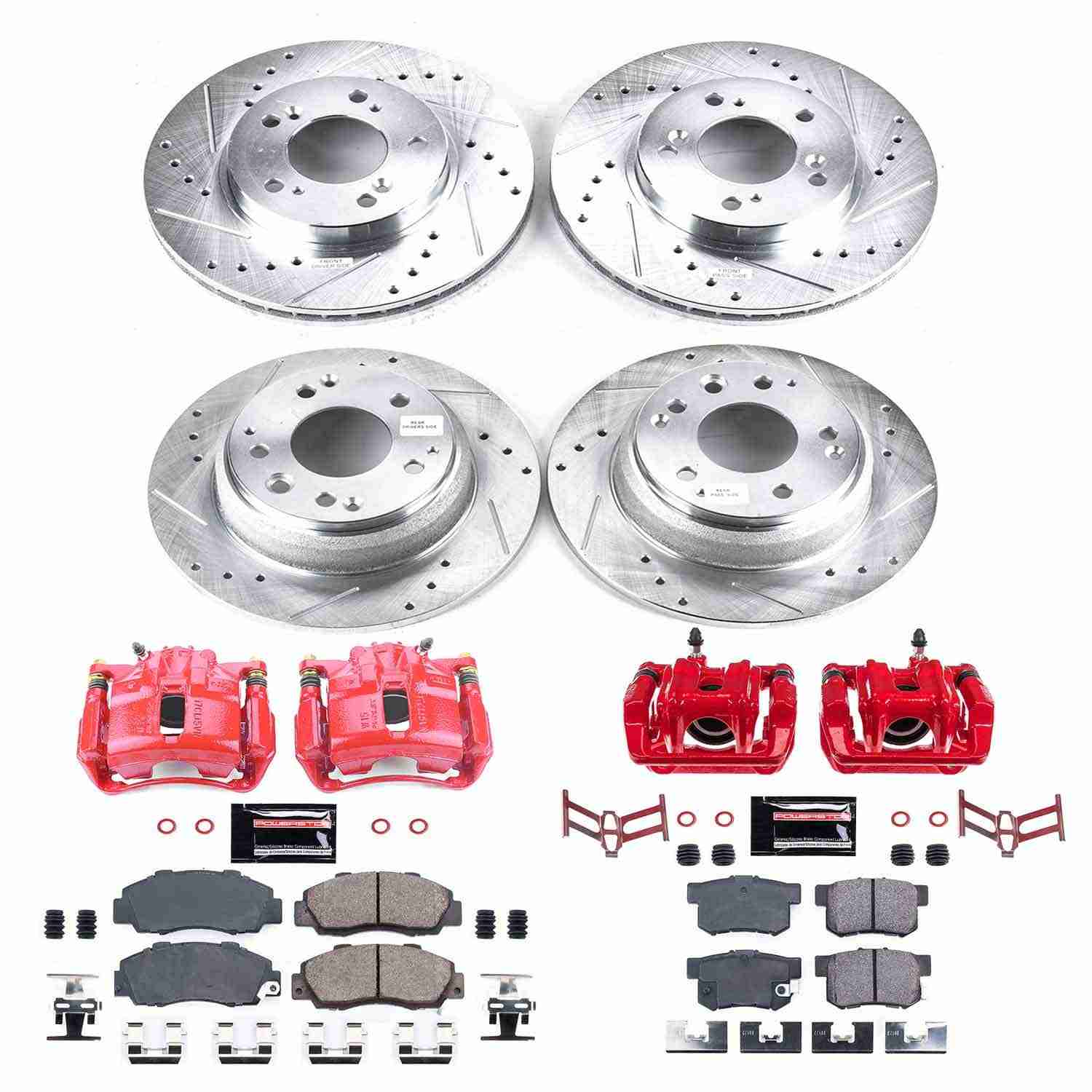 Power Stop 91-95 Acura Legend Front & Rear Z23 Evolution Sport Brake Kit w/Calipers