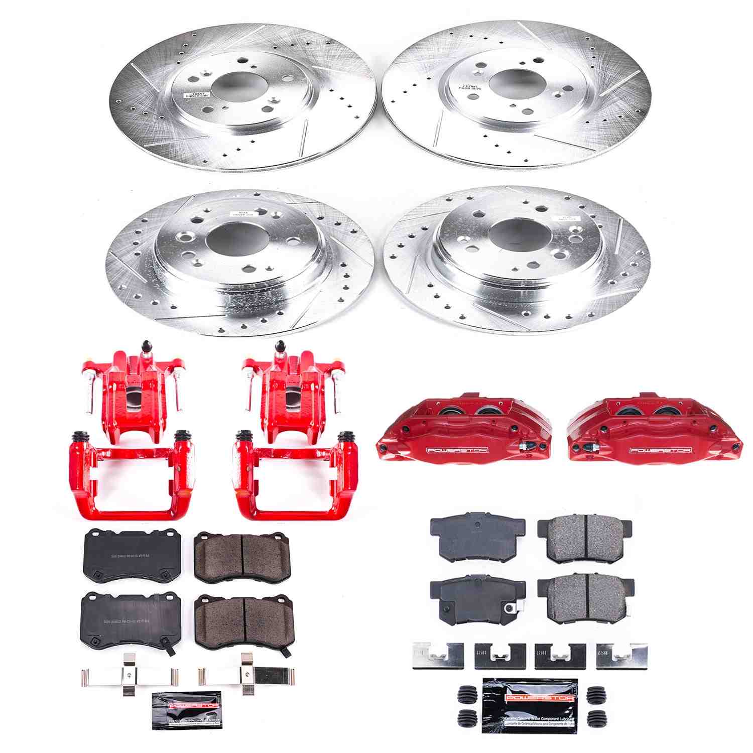Power Stop 04-08 Acura TL Front & Rear Z23 Evolution Sport Brake Kit w/Calipers