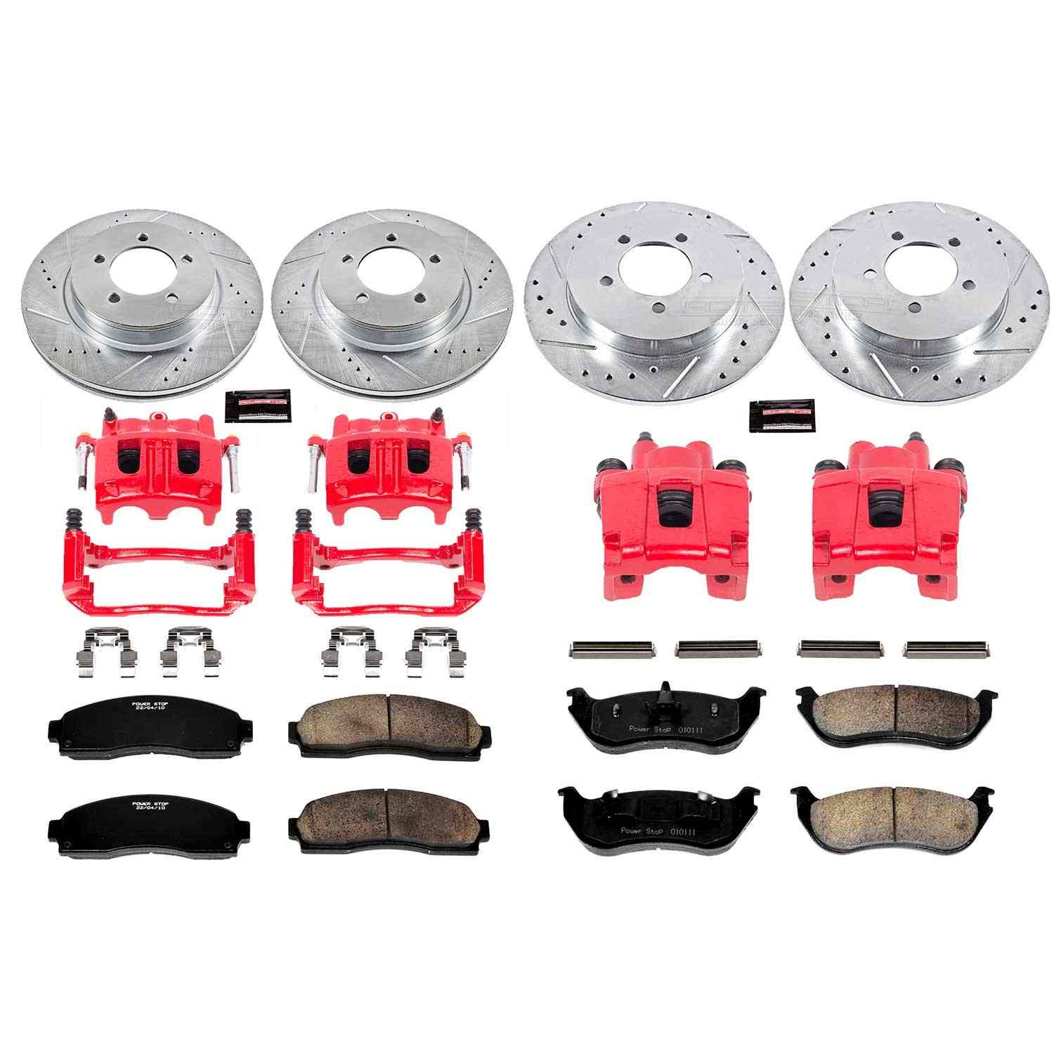 Power Stop 02-05 Ford Explorer Front & Rear Z23 Evolution Sport Brake Kit w/Calipers
