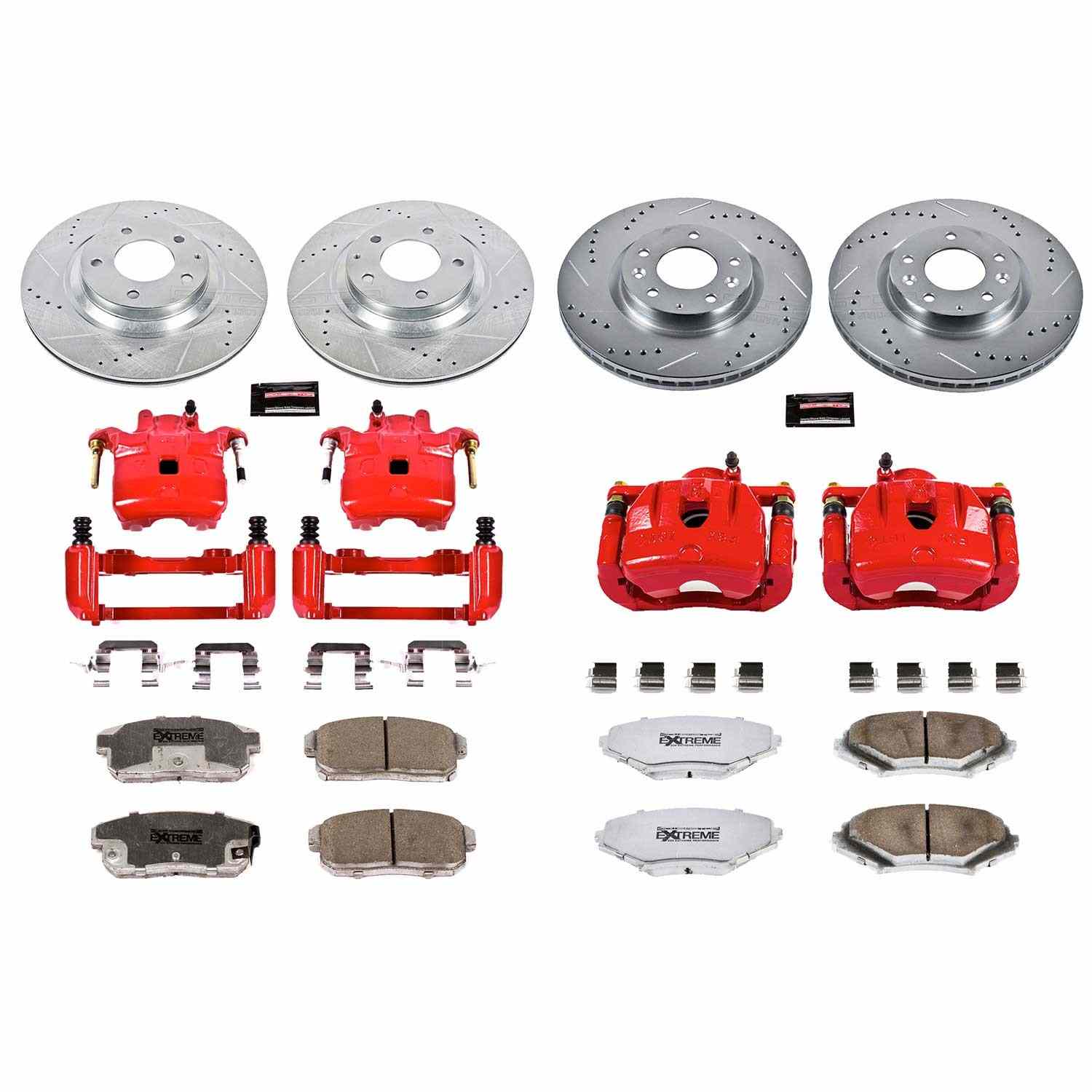 Power Stop 04-08 Mazda RX-8 Front & Rear Z26 Street Warrior Brake Kit w/Calipers