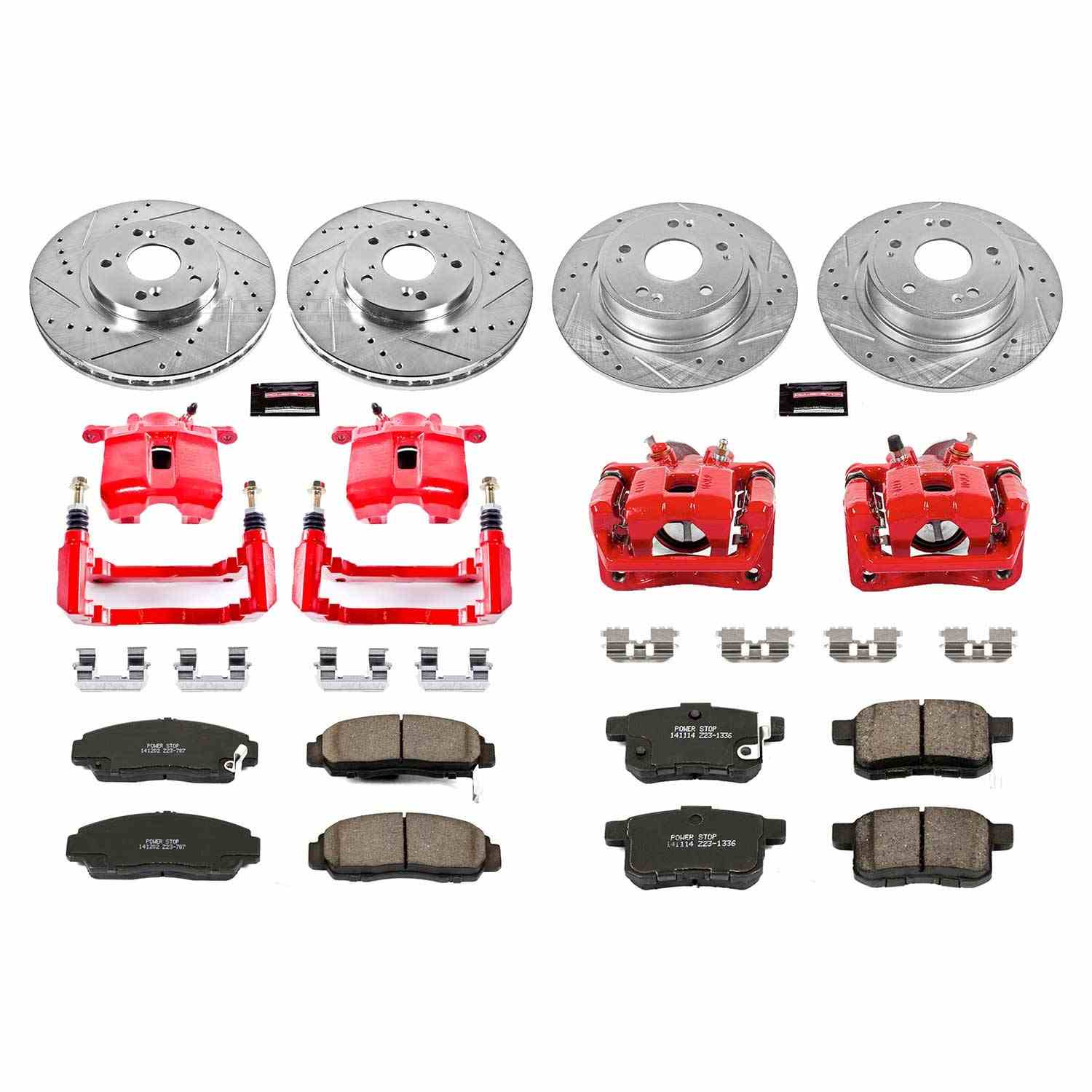 Power Stop 09-10 Acura TSX Front & Rear Z23 Evolution Sport Brake Kit w/Calipers
