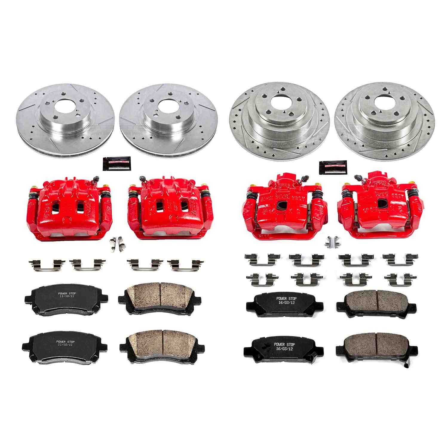 Power Stop 00-02 Subaru Legacy Front & Rear Z23 Evolution Sport Brake Kit w/Calipers