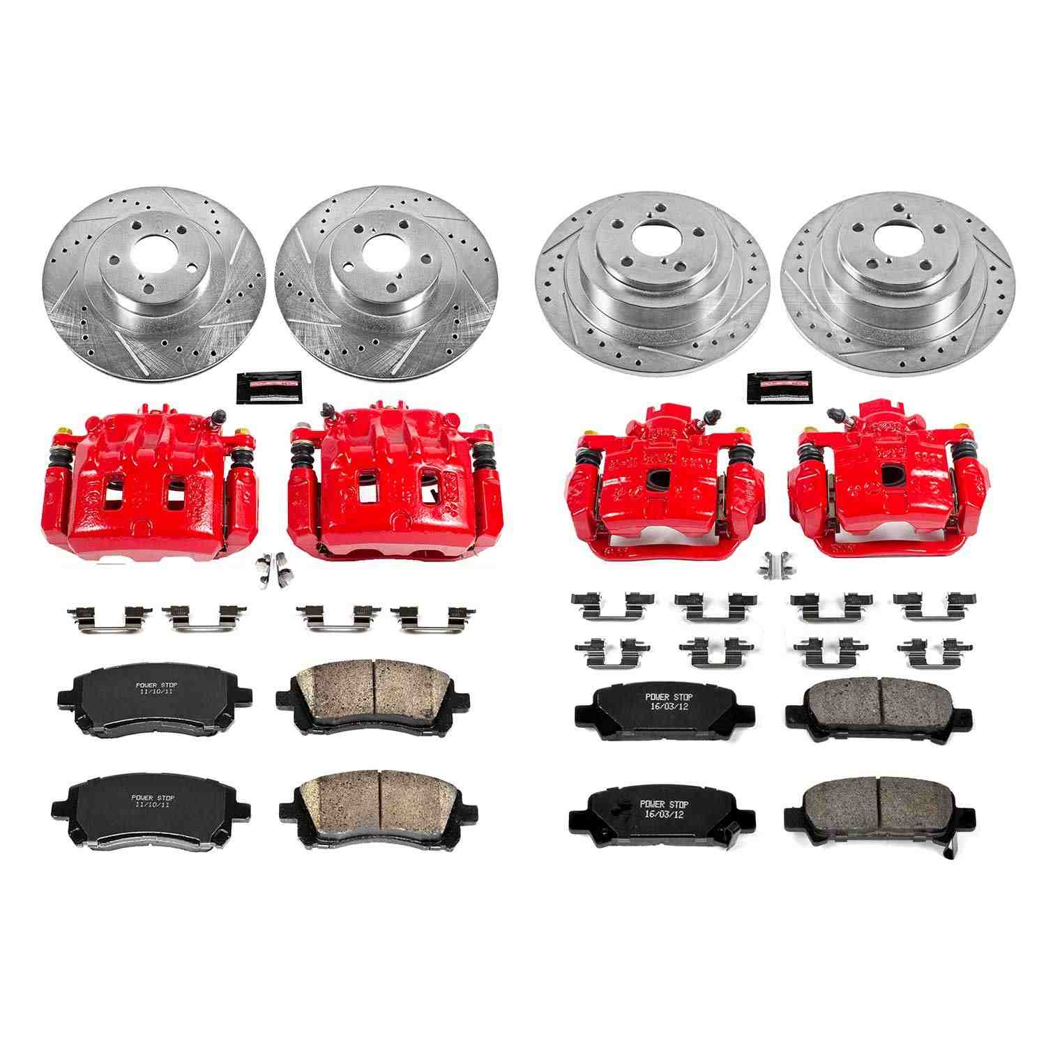 Power Stop 2001 Subaru Legacy Front & Rear Z23 Evolution Sport Brake Kit w/Calipers