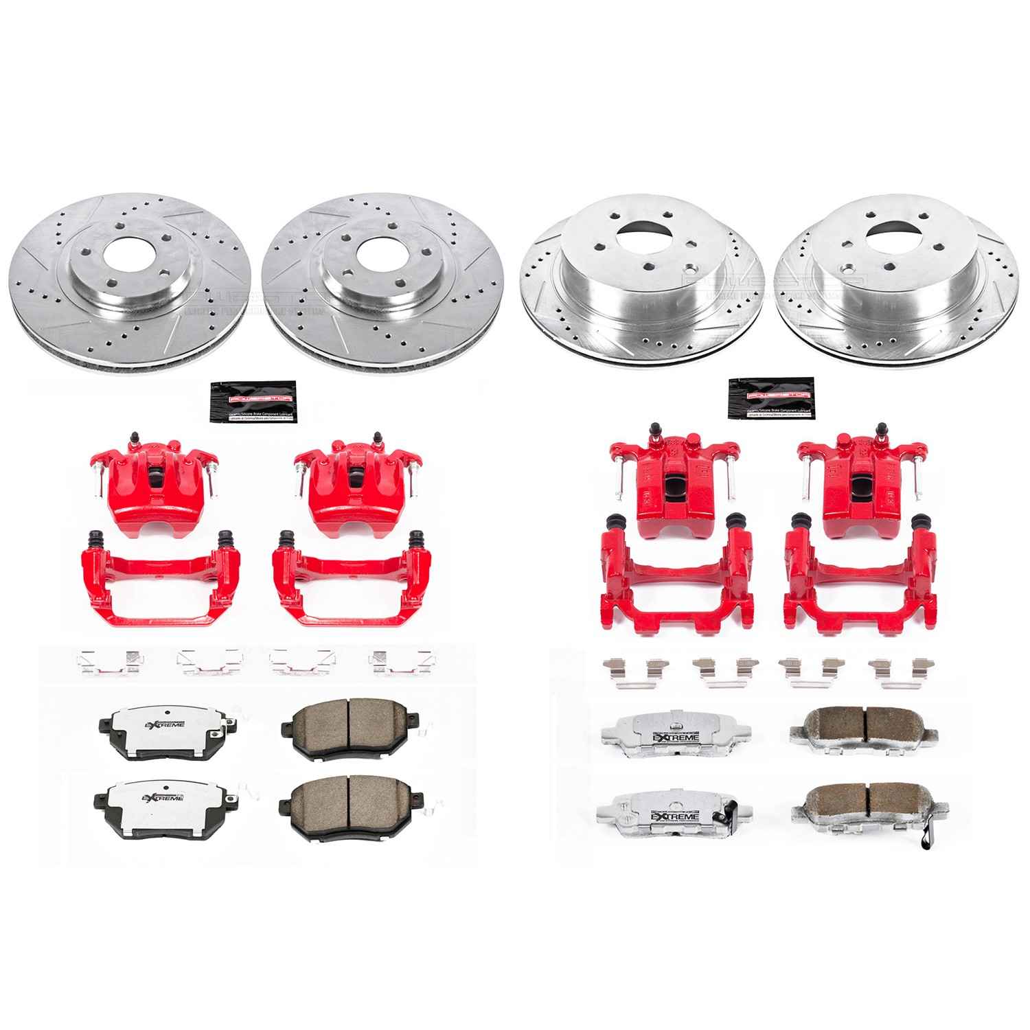 Power Stop 09-11 Nissan Murano Front and Rear Z26 Street Kit w/Cals