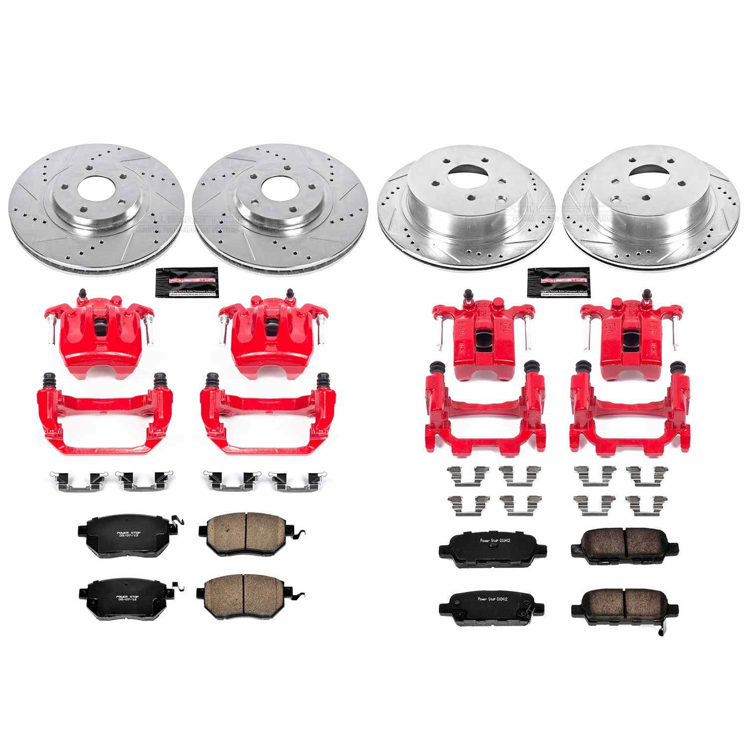 Power Stop 09-11 Nissan Murano Front & Rear Z23 Evolution Sport Brake Kit w/Calipers