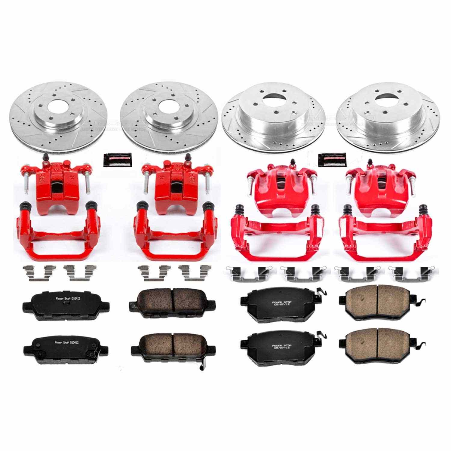 Power Stop 03-05 Nissan Murano Front & Rear Z23 Evolution Sport Brake Kit w/Calipers
