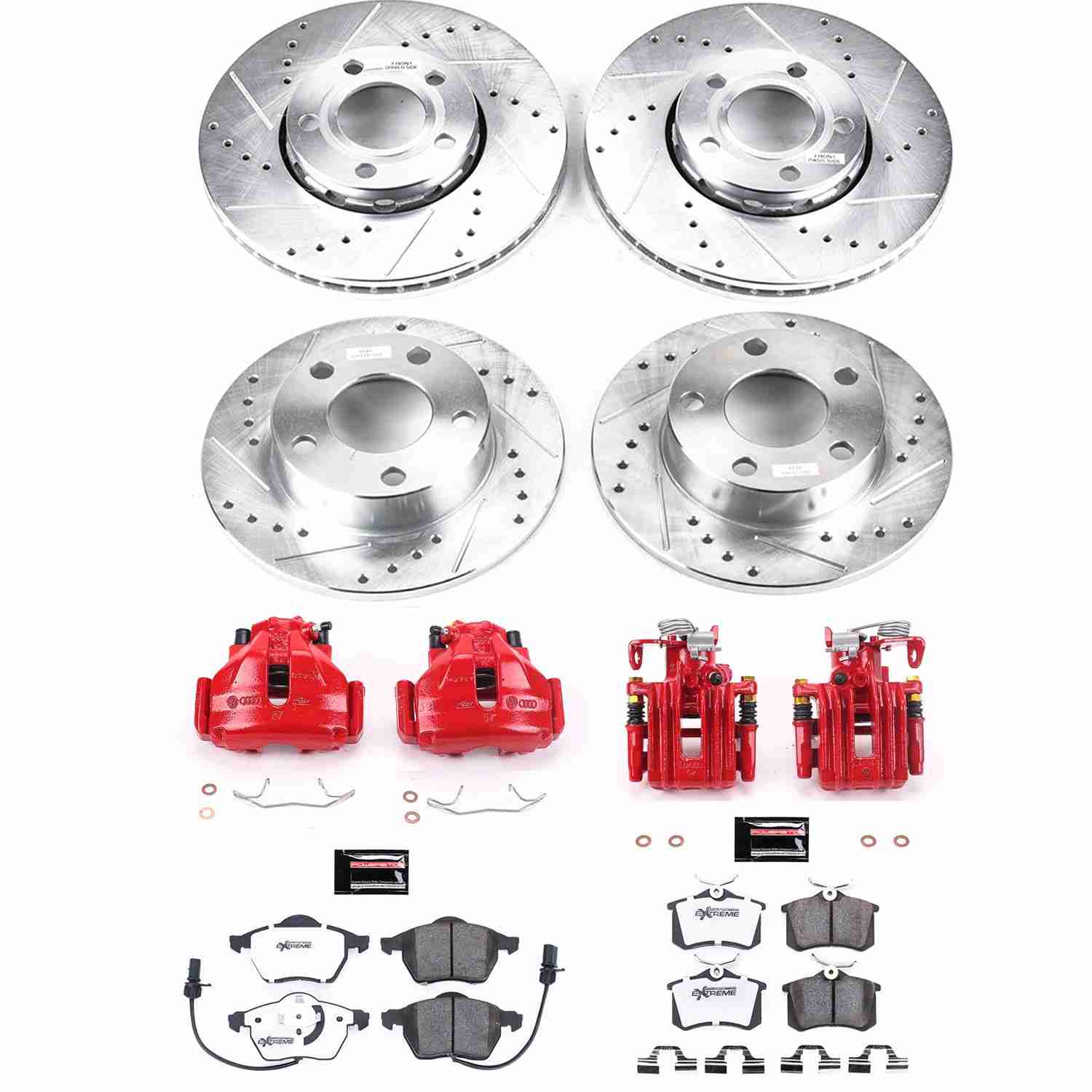 Power Stop 00-05 Volkswagen Passat Front & Rear Z26 Street Warrior Brake Kit w/Calipers