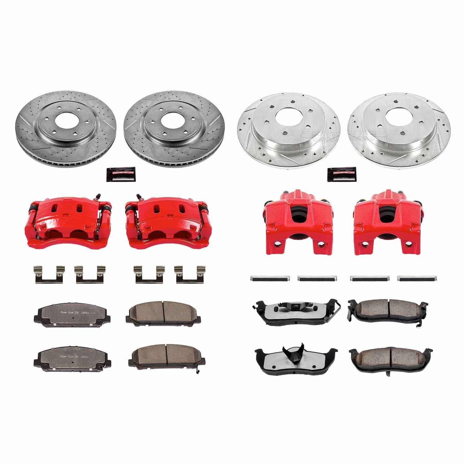Power Stop 06-07 Nissan Armada Front and Rear Z36 Truck & Tow Kit w/Cals