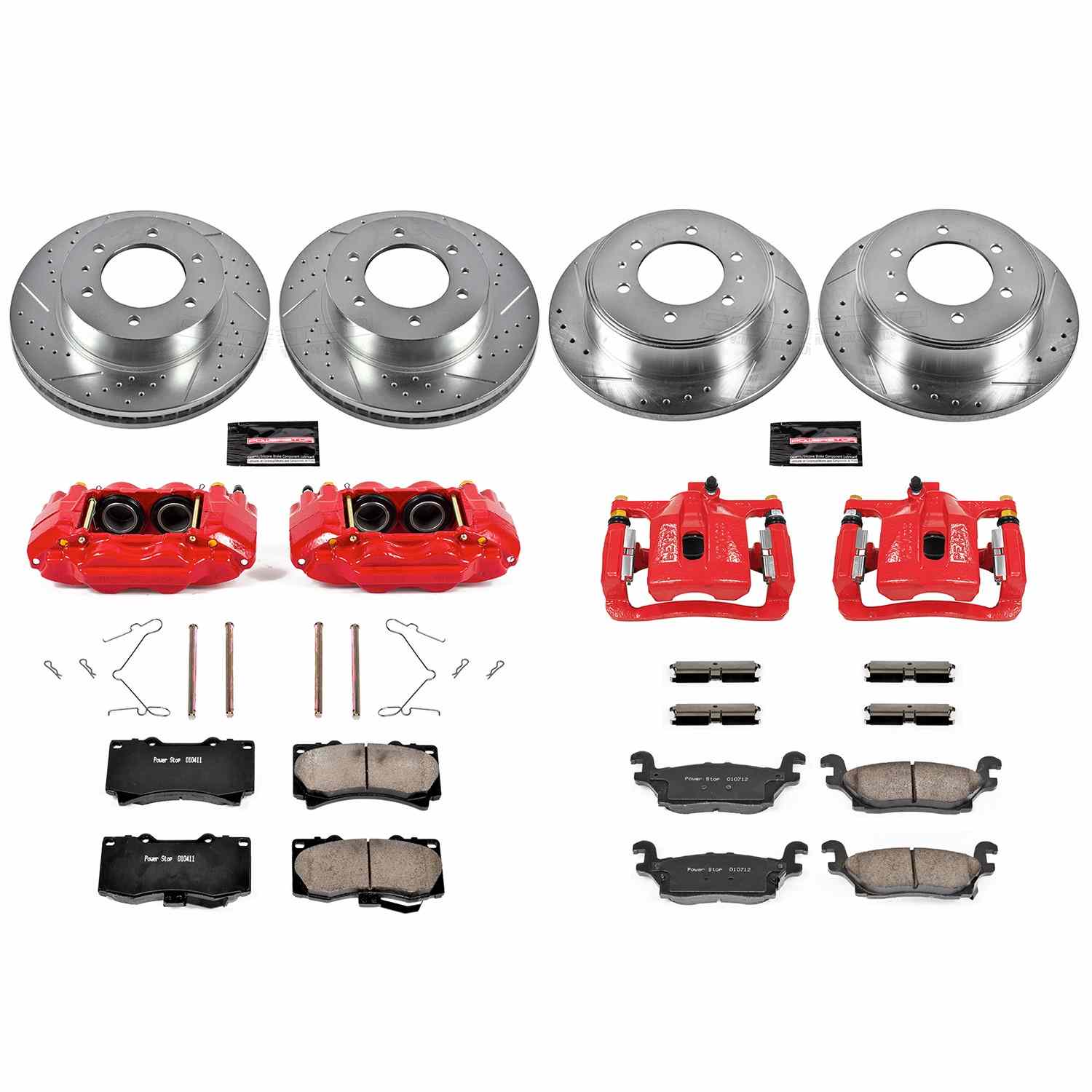 Power Stop 06-10 Hummer H3 Front & Rear Z23 Evolution Sport Brake Kit w/Calipers