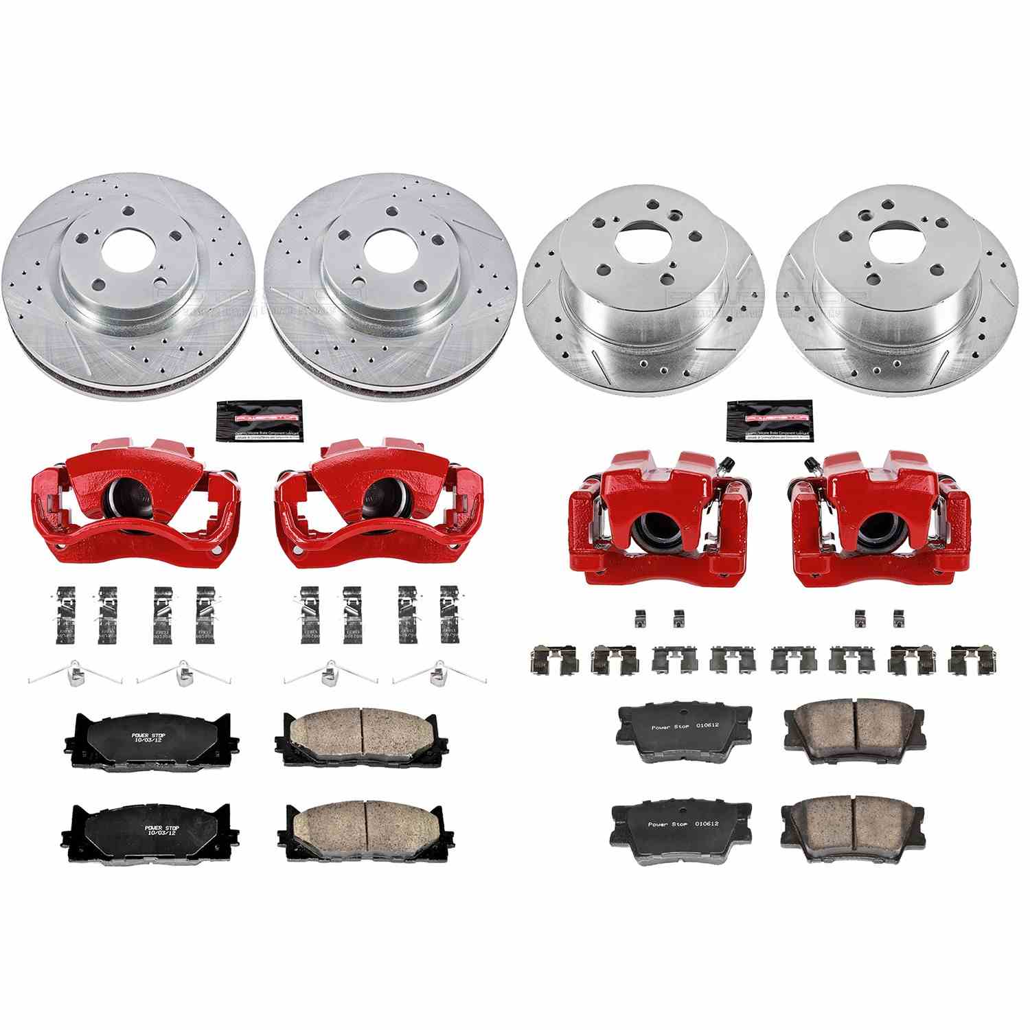 Power Stop 07-12 Lexus ES350 Front & Rear Z23 Evolution Sport Brake Kit w/Calipers