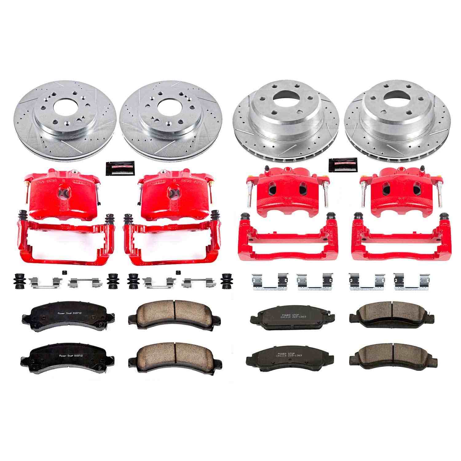 Power Stop 09-14 Chevrolet Express 1500 Front & Rear Z23 Evolution Sport Brake Kit w/Calipers