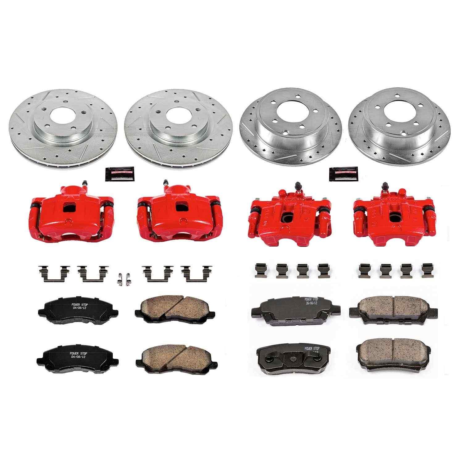 Power Stop 11-14 Chrysler 200 Front & Rear Z23 Evolution Sport Brake Kit w/Calipers