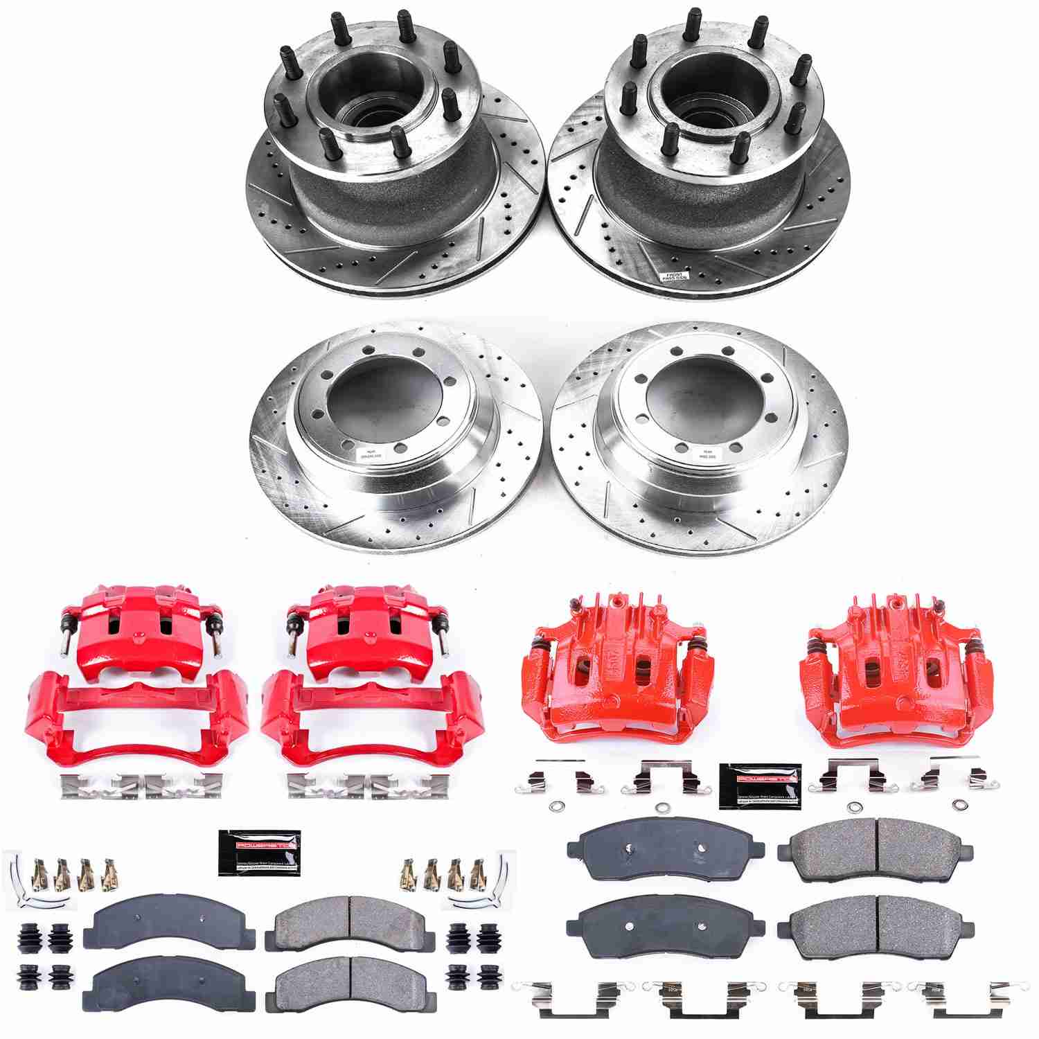 Power Stop 00-02 Ford F-350 Super Duty Front & Rear Z23 Evolution Kit w/Calipers
