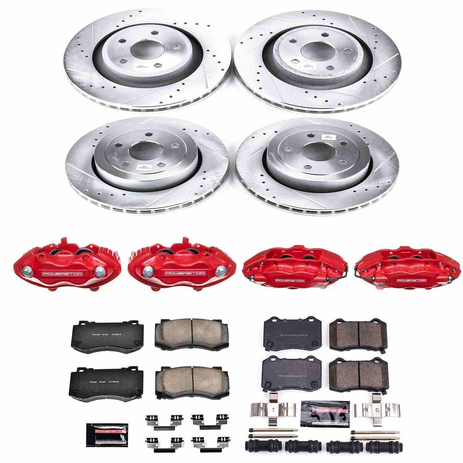 Power Stop 06-10 Jeep Grand Cherokee Front & Rear Z23 Evolution Sport Brake Kit w/Calipers