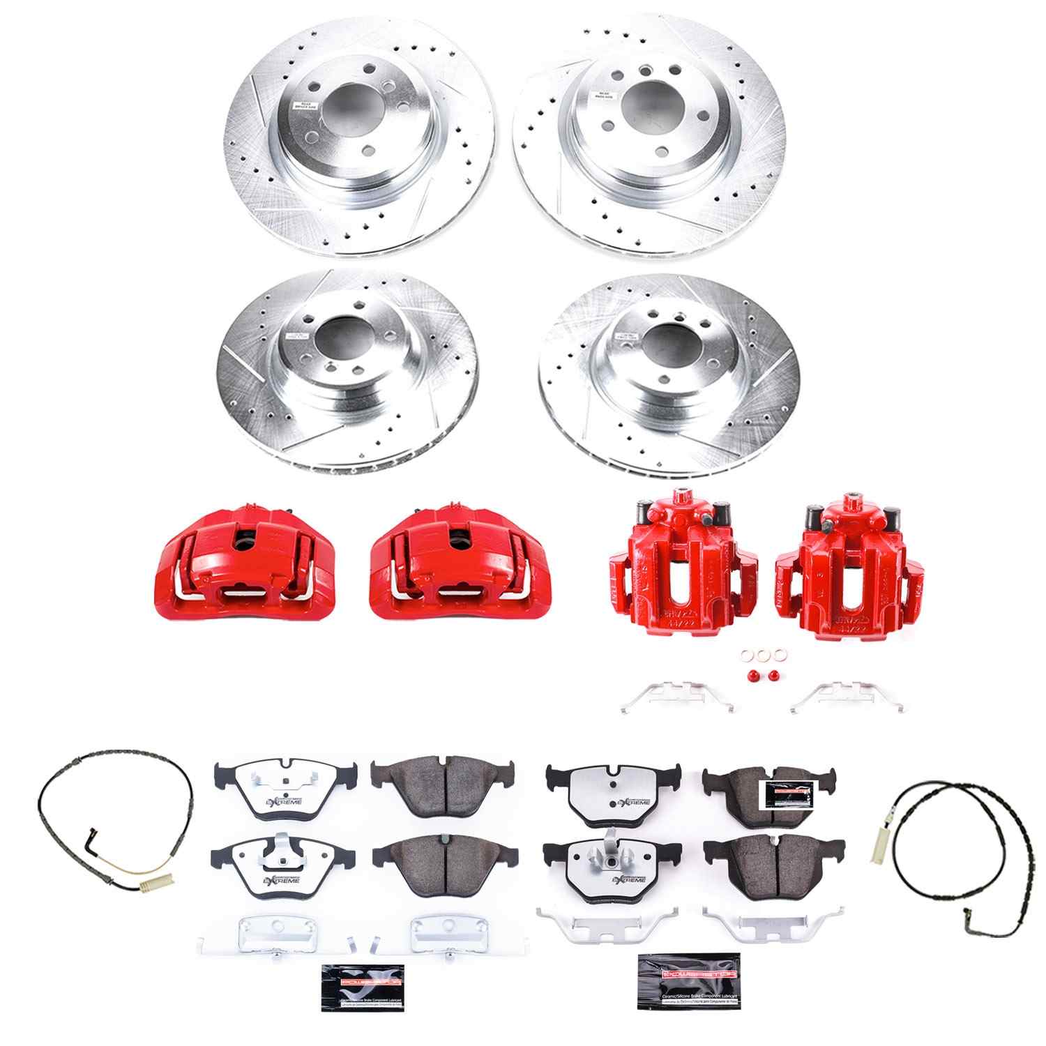 Power Stop 07-08 BMW 335xi Front and Rear Z26 Street Kit w/Cals