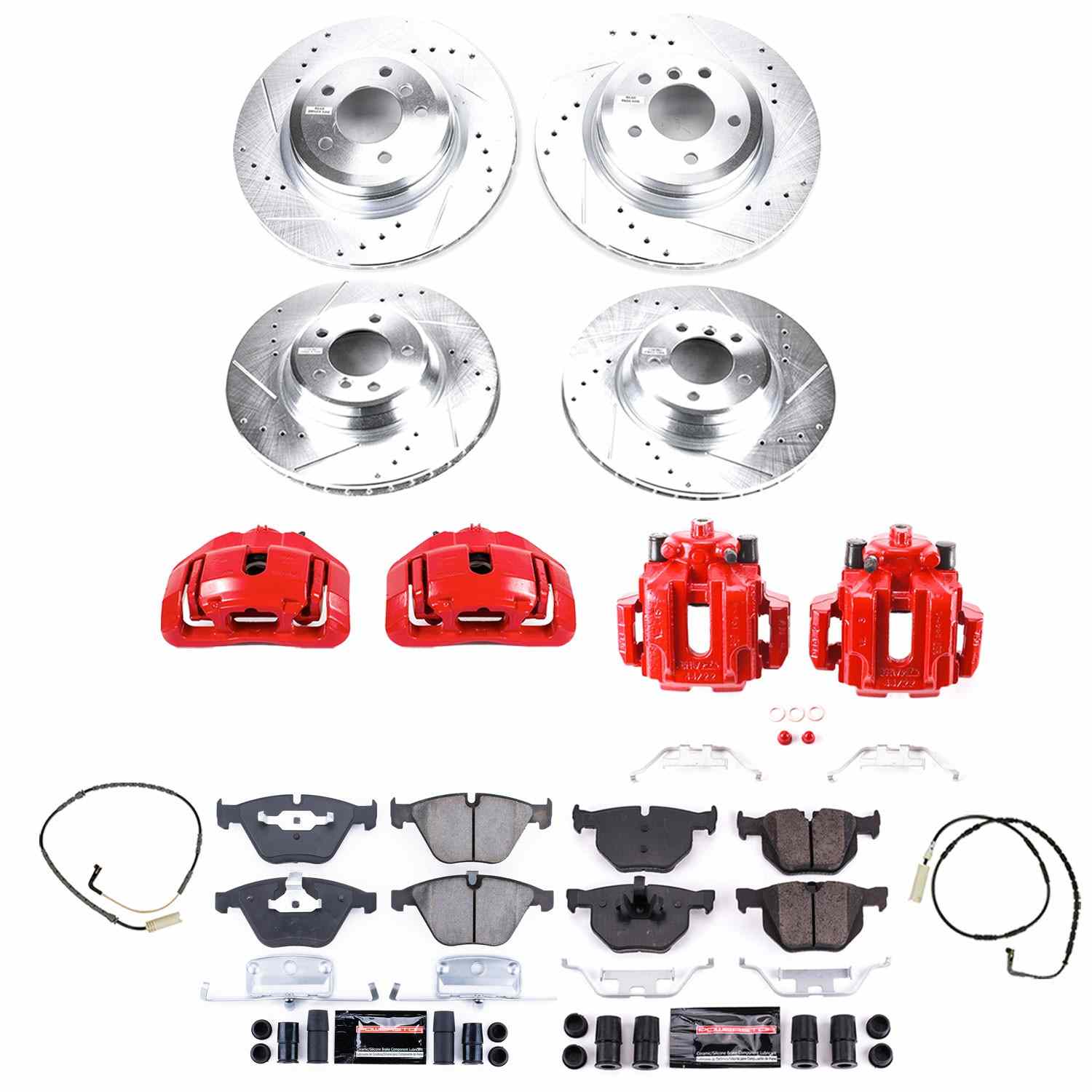 Power Stop 2009 BMW 335i xDrive Front & Rear Z23 Evolution Sport Brake Kit w/Calipers