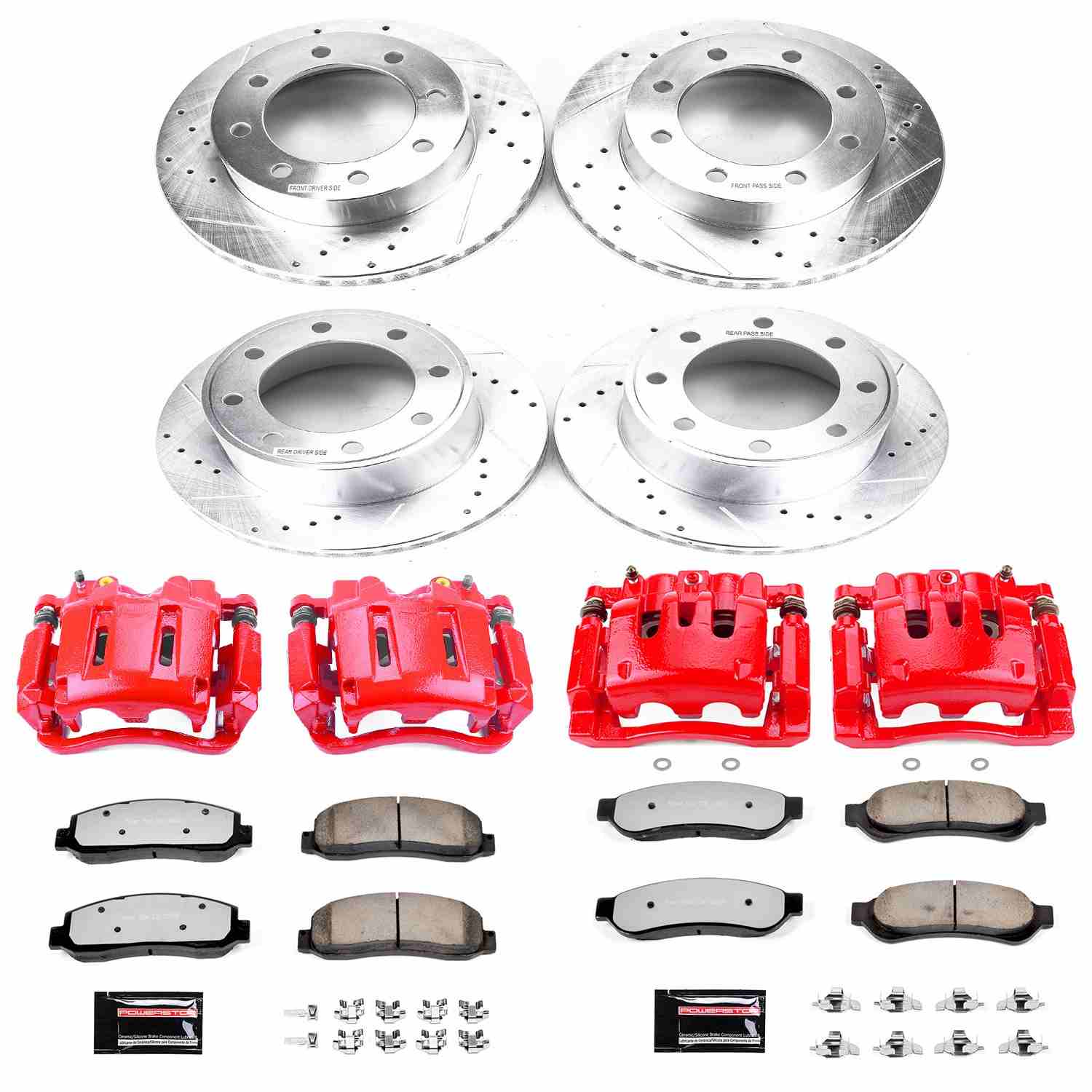 Power Stop 07-08 Ford F-250 Super Duty Front & Rear Z36 Truck & Tow Kit w/Calipers