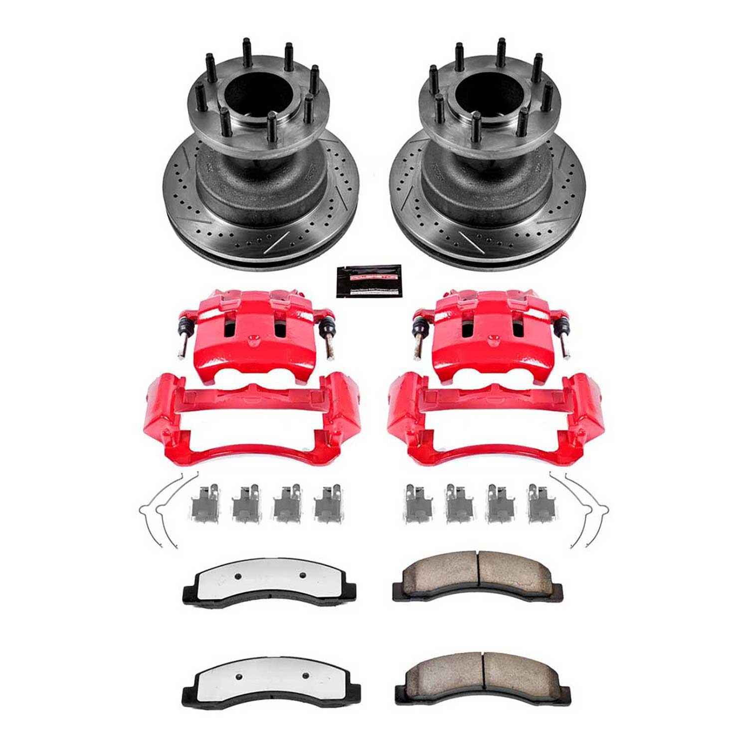 Power Stop 99-02 Ford F-350 Super Duty Front Z36 Truck & Tow Kit w/Cals