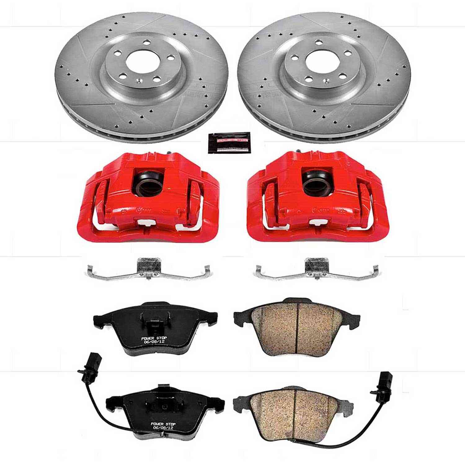 Power Stop 04-09 Audi S4 Front Z23 Evolution Sport Brake Kit w/Calipers