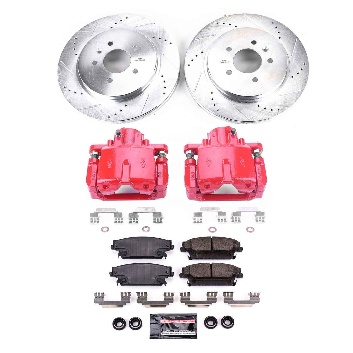 Power Stop 06-07 Cadillac CTS Rear Z23 Evolution Sport Brake Kit w/Calipers