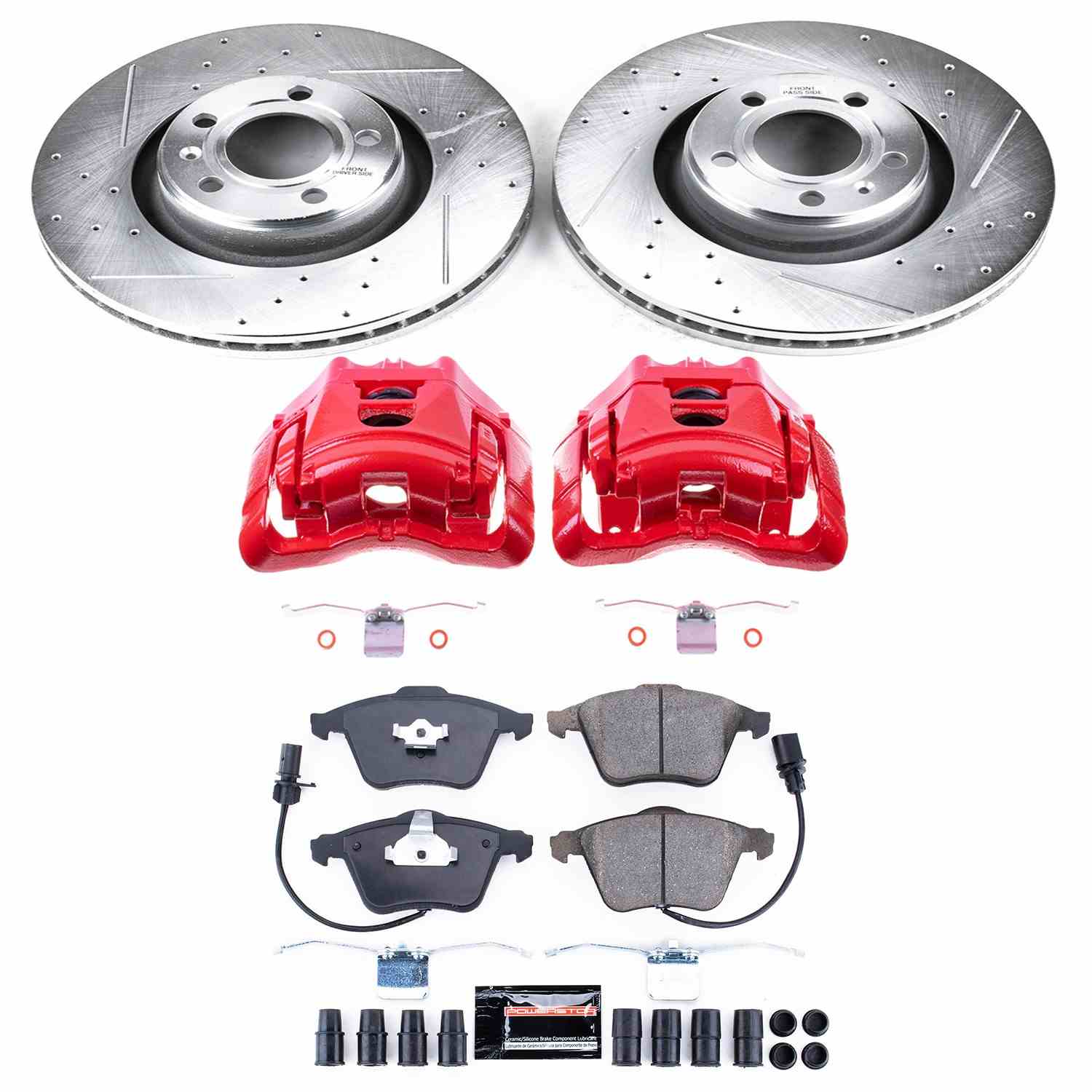 Power Stop 06-11 Audi A6 Front Z23 Evolution Sport Brake Kit w/Calipers