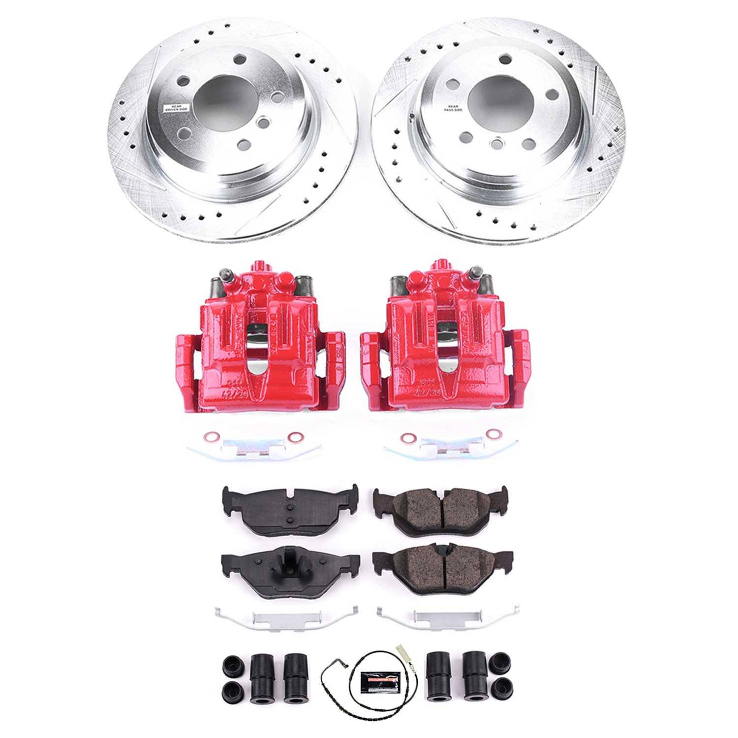 Power Stop 07-10 BMW 328i Rear Z23 Evolution Sport Brake Kit w/Calipers