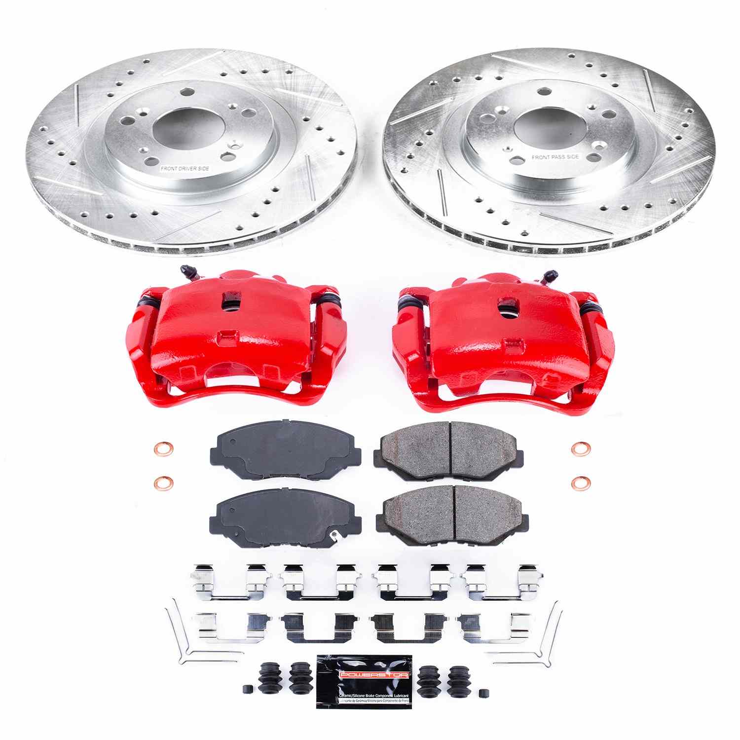 Power Stop 12-15 Honda Civic Front Z23 Evolution Sport Brake Kit w/Calipers