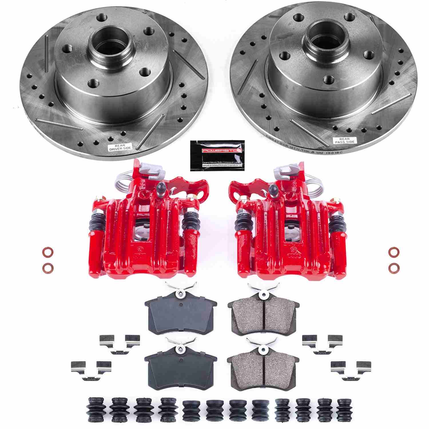Power Stop 98-01 Audi A4 Rear Z23 Evolution Sport Brake Kit w/Calipers