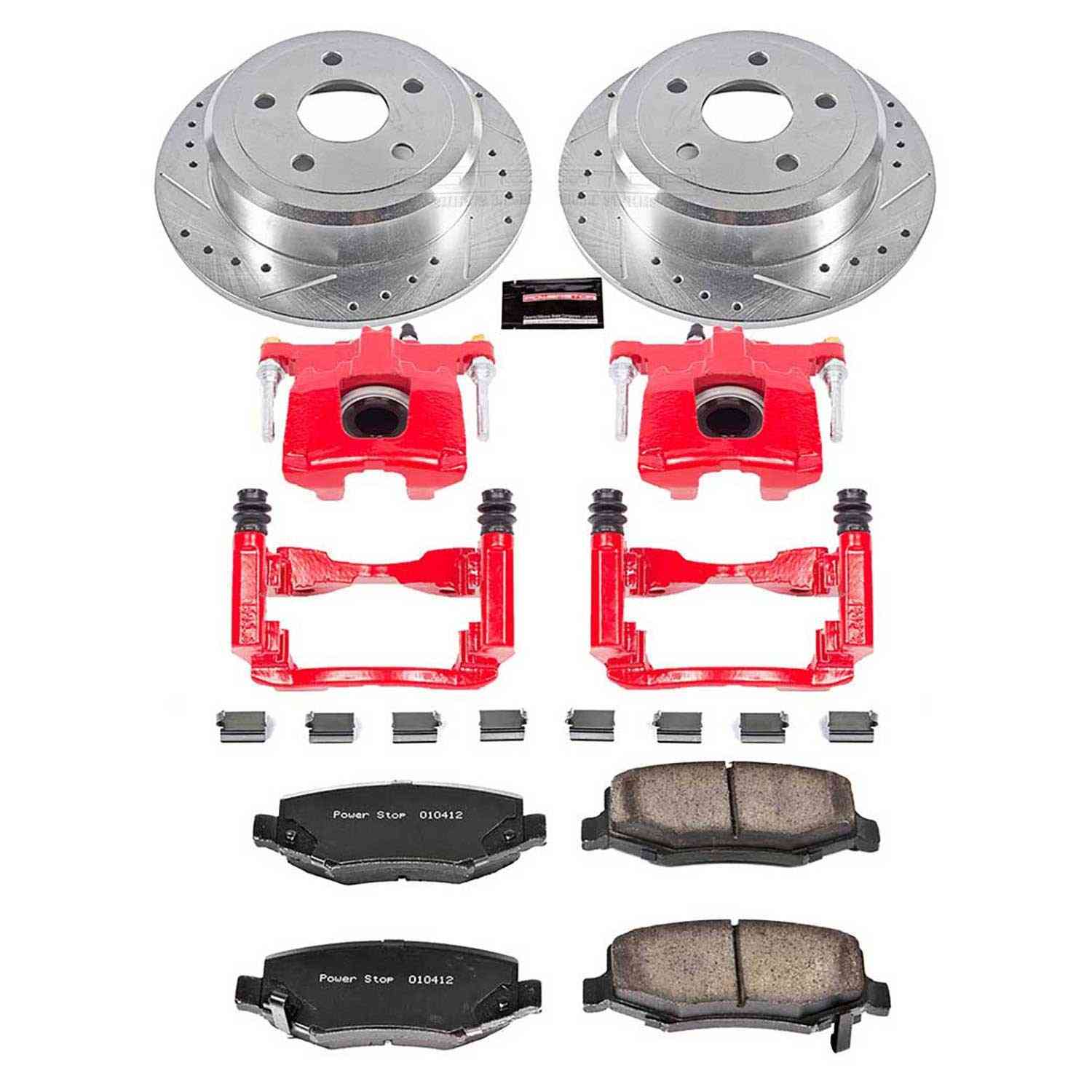 Power Stop 07-17 Jeep Wrangler Rear Z23 Evolution Sport Brake Kit w/Calipers
