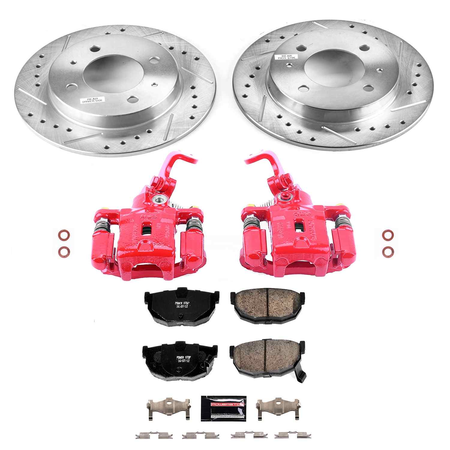 Power Stop 05-06 Hyundai Elantra Rear Z23 Evolution Sport Brake Kit w/Calipers