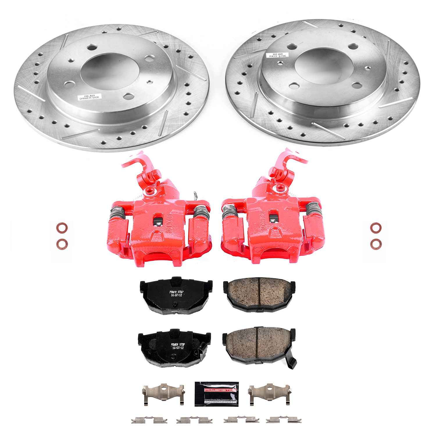 Power Stop 01-05 Hyundai Elantra Rear Z23 Evolution Sport Brake Kit w/Calipers
