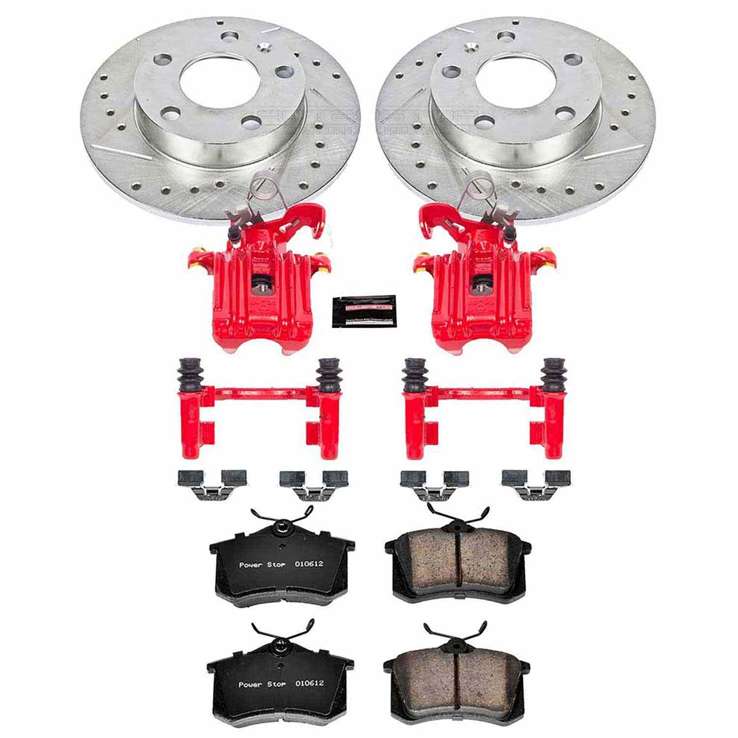 Power Stop 02-06 Audi A4 Rear Z23 Evolution Sport Brake Kit w/Calipers