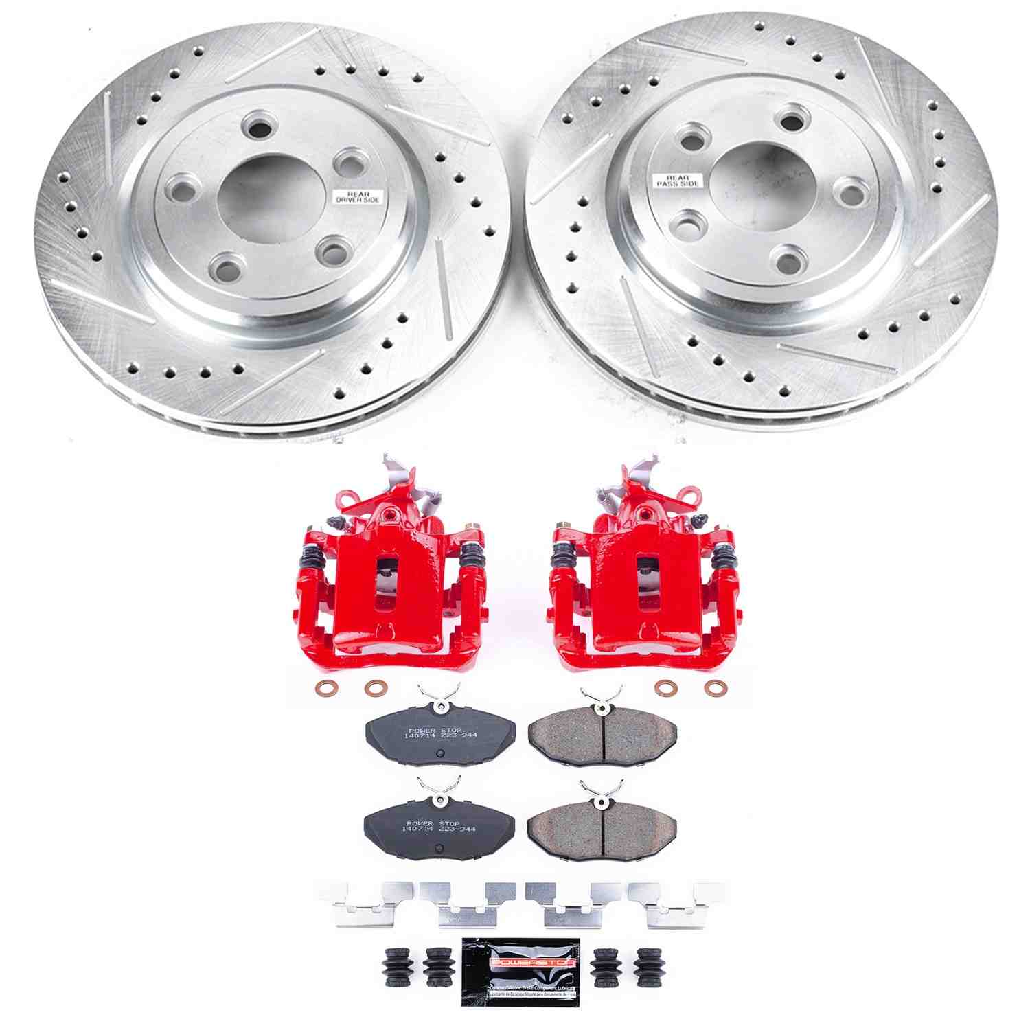 Power Stop 03-05 Jaguar S-Type Rear Z23 Evolution Sport Brake Kit w/Calipers