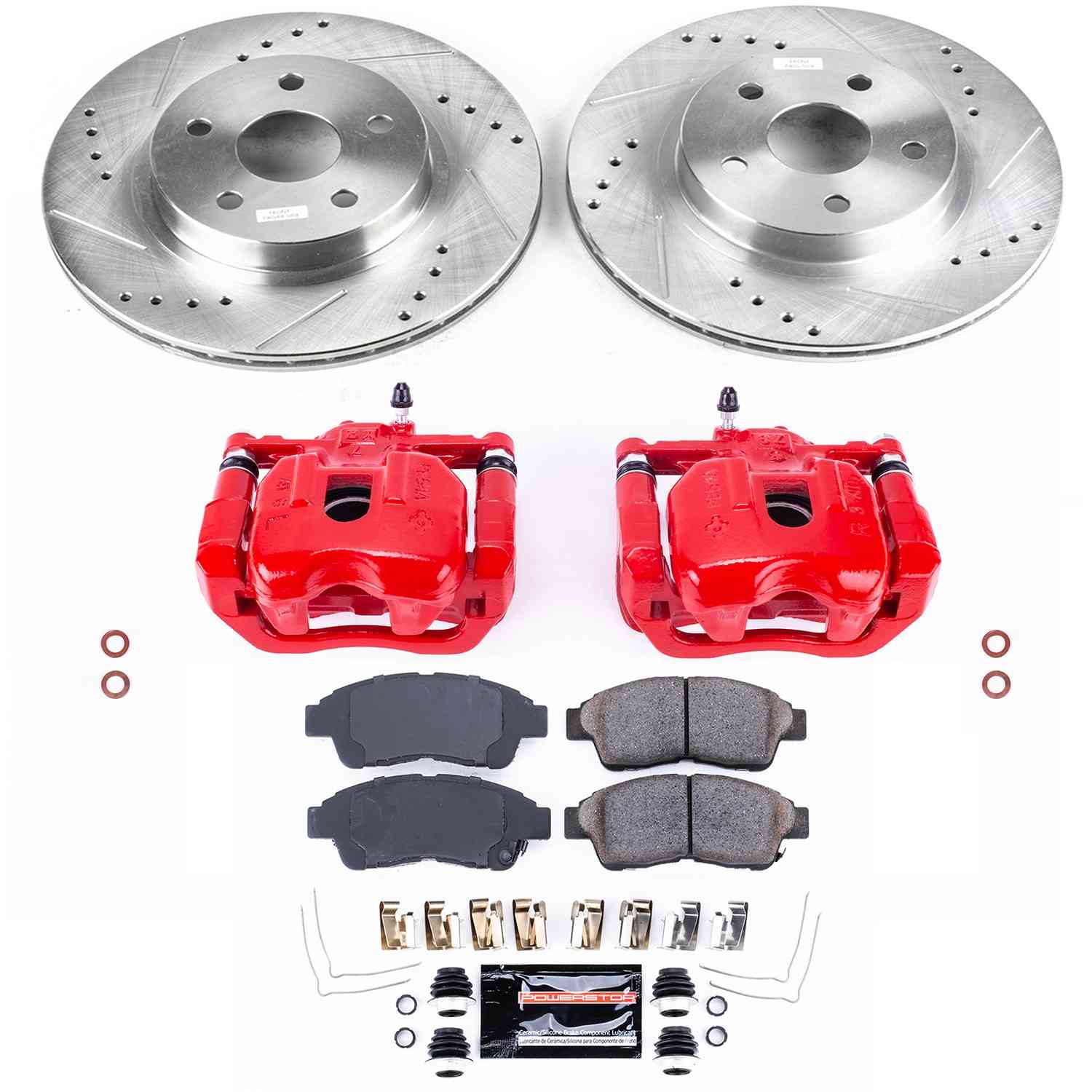 Power Stop 96-00 Toyota RAV4 Front Z23 Evolution Sport Brake Kit w/Calipers