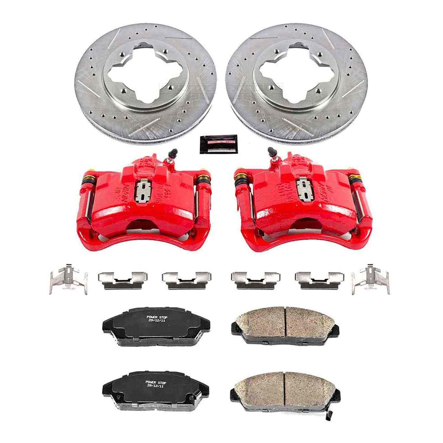 Power Stop 90-93 Honda Accord Front Z23 Evolution Sport Brake Kit w/Calipers