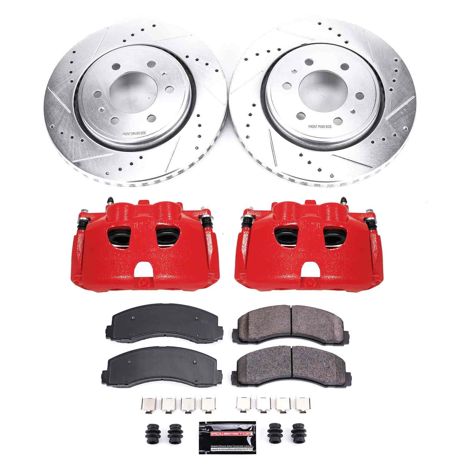 Power Stop 10-17 Ford Expedition Front Z23 Evolution Sport Brake Kit w/Calipers