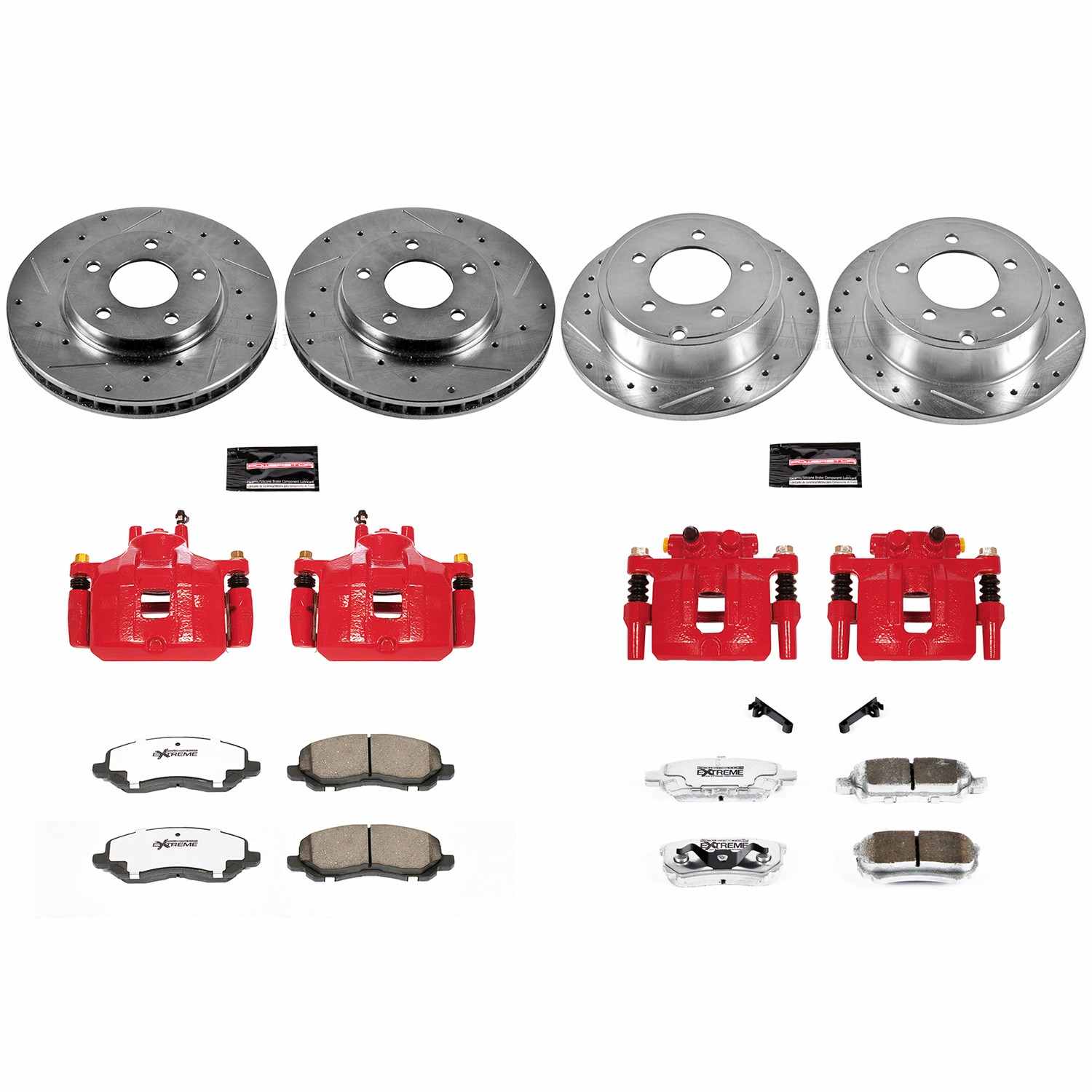 Power Stop 08-17 Mitsubishi Lancer Front & Rear Z26 Street Warrior Brake Kit w/Calipers