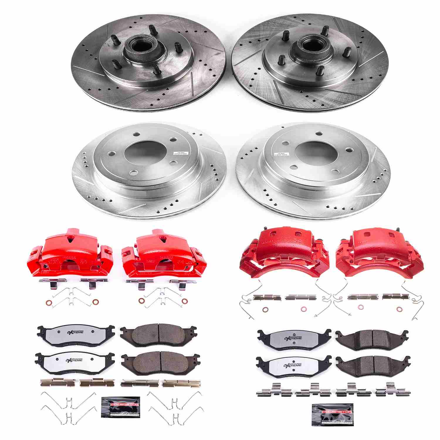 Power Stop 04-05 Ford E-150 Club Wagon Front and Rear Z36 Truck & Tow Kit w/Cals