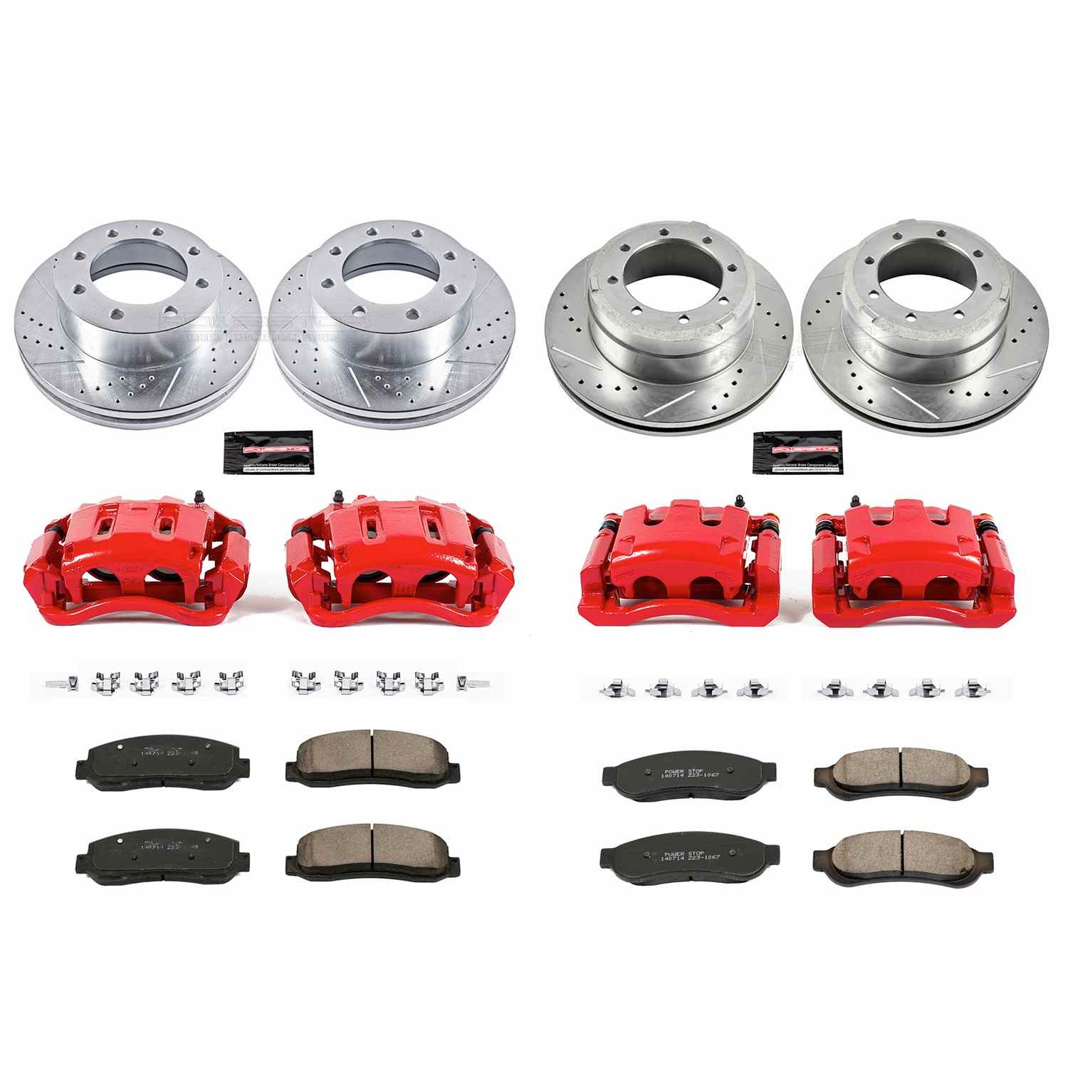 Power Stop 05-10 Ford F-350 Super Duty Front & Rear Z23 Evolution Kit w/Calipers