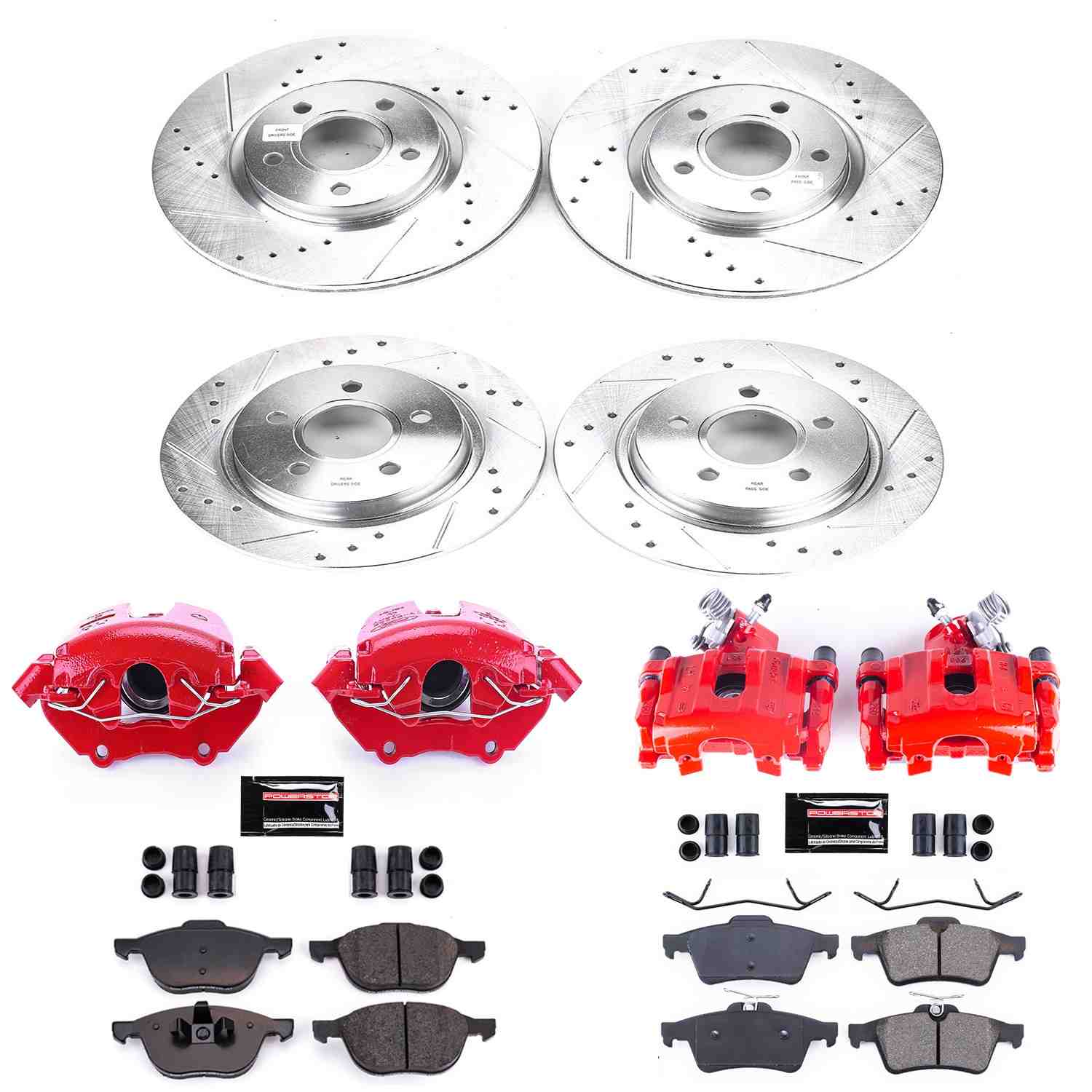 Power Stop 06-13 Volvo C70 Front & Rear Z23 Evolution Sport Brake Kit w/Calipers