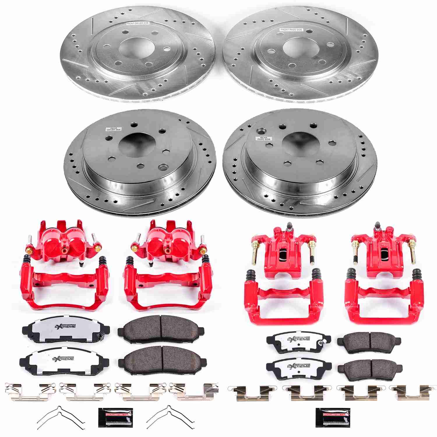 Power Stop 09-12 Suzuki Equator Front and Rear Z36 Truck & Tow Kit w/Cals
