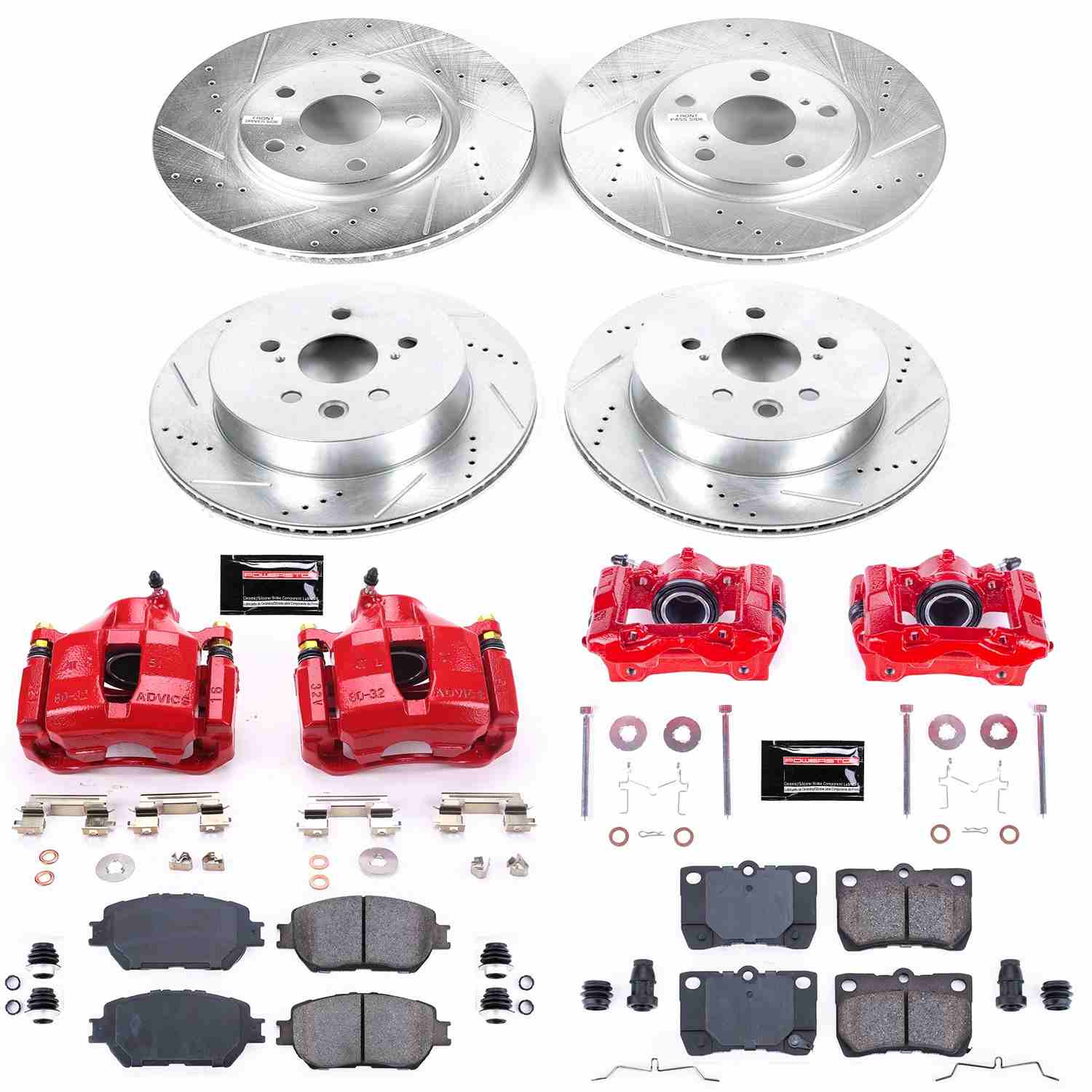 Power Stop 2006 Lexus GS300 Front & Rear Z23 Evolution Sport Brake Kit w/Calipers