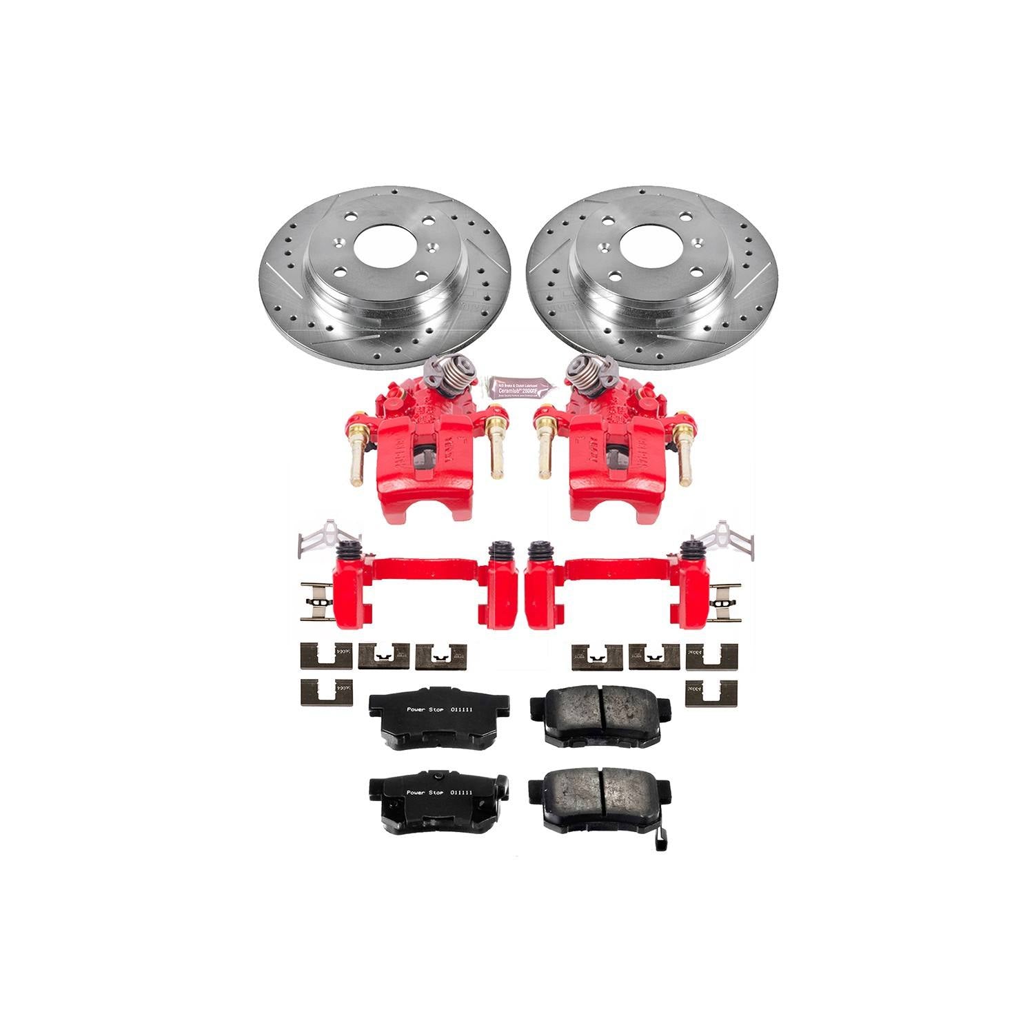 Power Stop 92-96 Honda Prelude Rear Z23 Evolution Sport Brake Kit w/Calipers