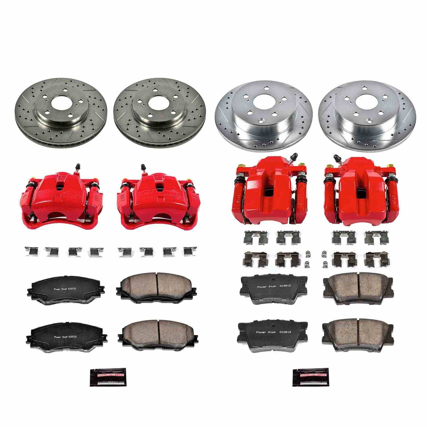 Power Stop 06-11 Toyota RAV4 Front & Rear Z23 Evolution Sport Brake Kit w/Calipers