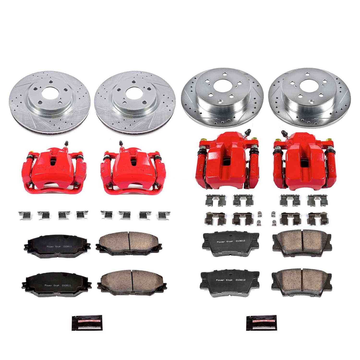 Power Stop 06-12 Toyota RAV4 Front & Rear Z23 Evolution Sport Brake Kit w/Calipers