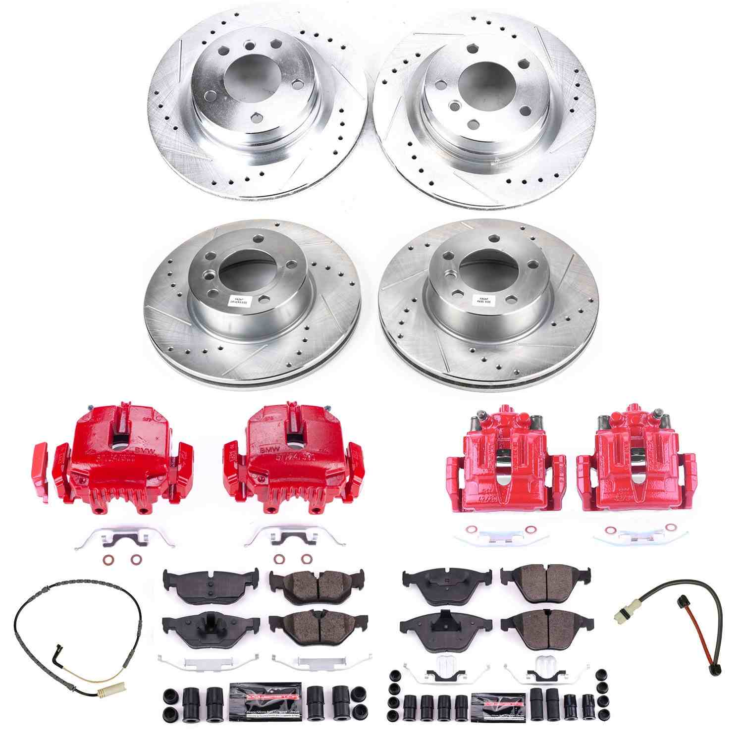 Power Stop 2007 BMW 328i Front & Rear Z23 Evolution Sport Brake Kit w/Calipers
